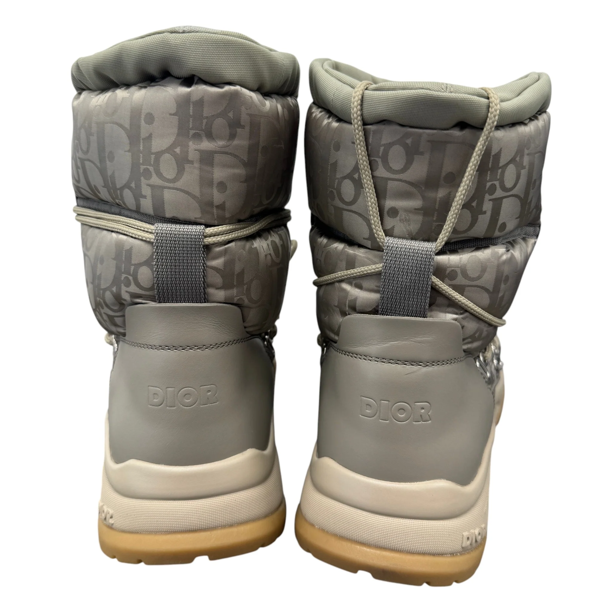 Men's Oblique Nylon Snow Boots Beige Size EU 43 / UK 9 - Image 9