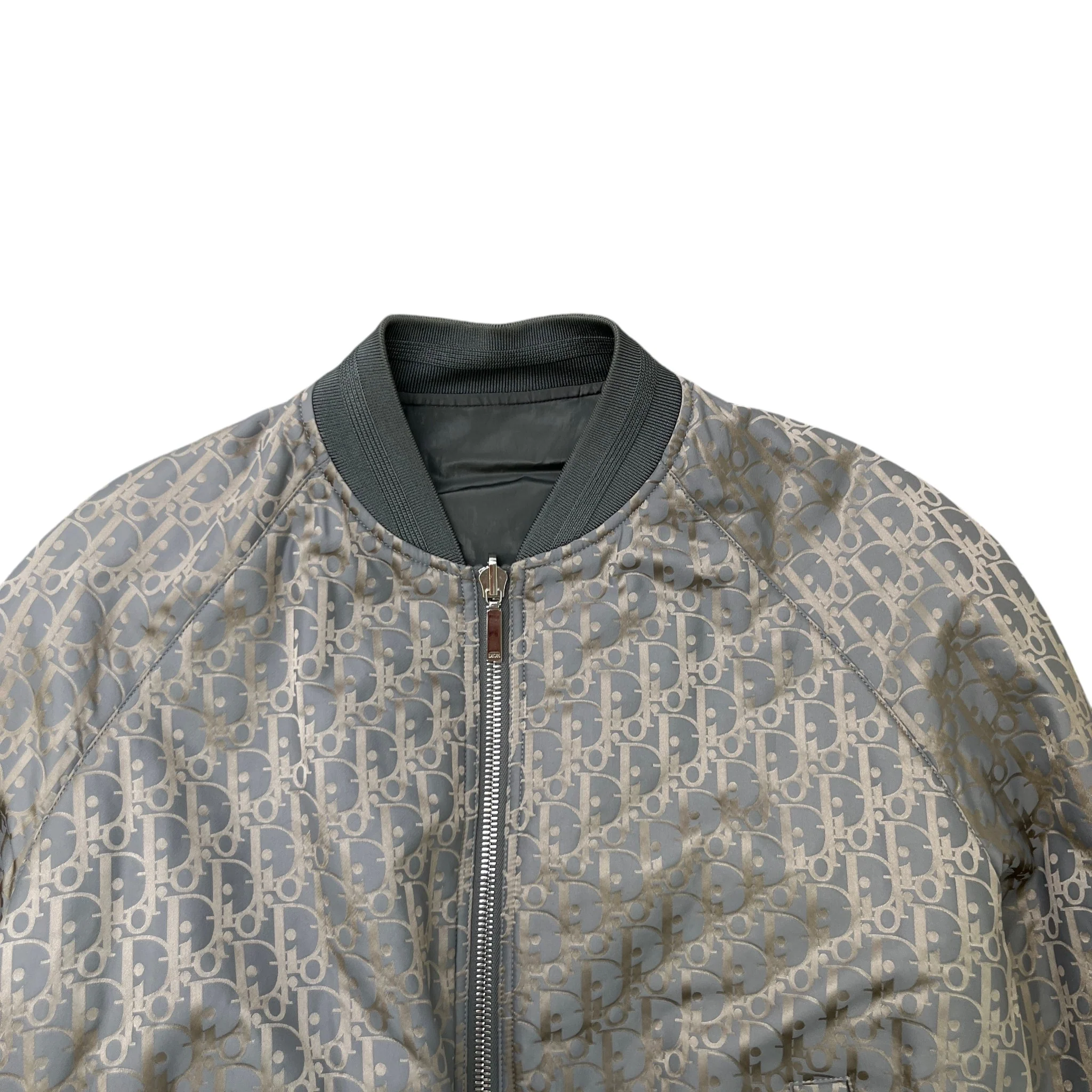 Men's Oblique Reversible Bomber Jacket Grey Size IT 54 / XXL - Image 8