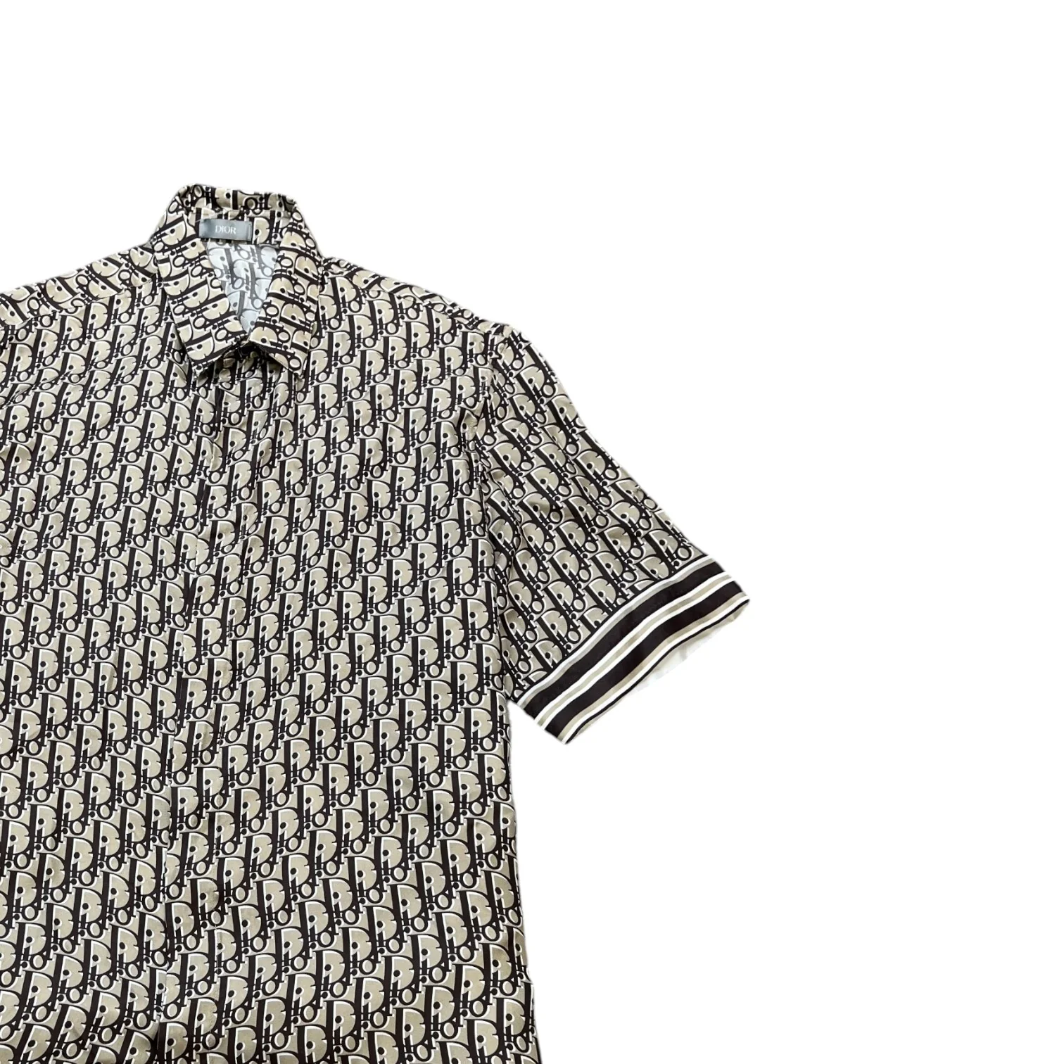 Men's Oblique Shirt Brown Size M - Image 3