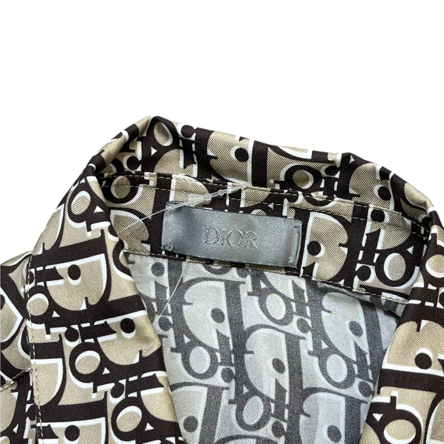 Men's Oblique Shirt Brown Size M - Image 5