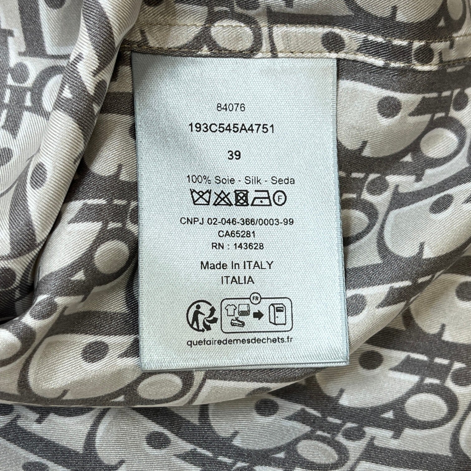 Men's Oblique Shirt Brown Size M - Image 8