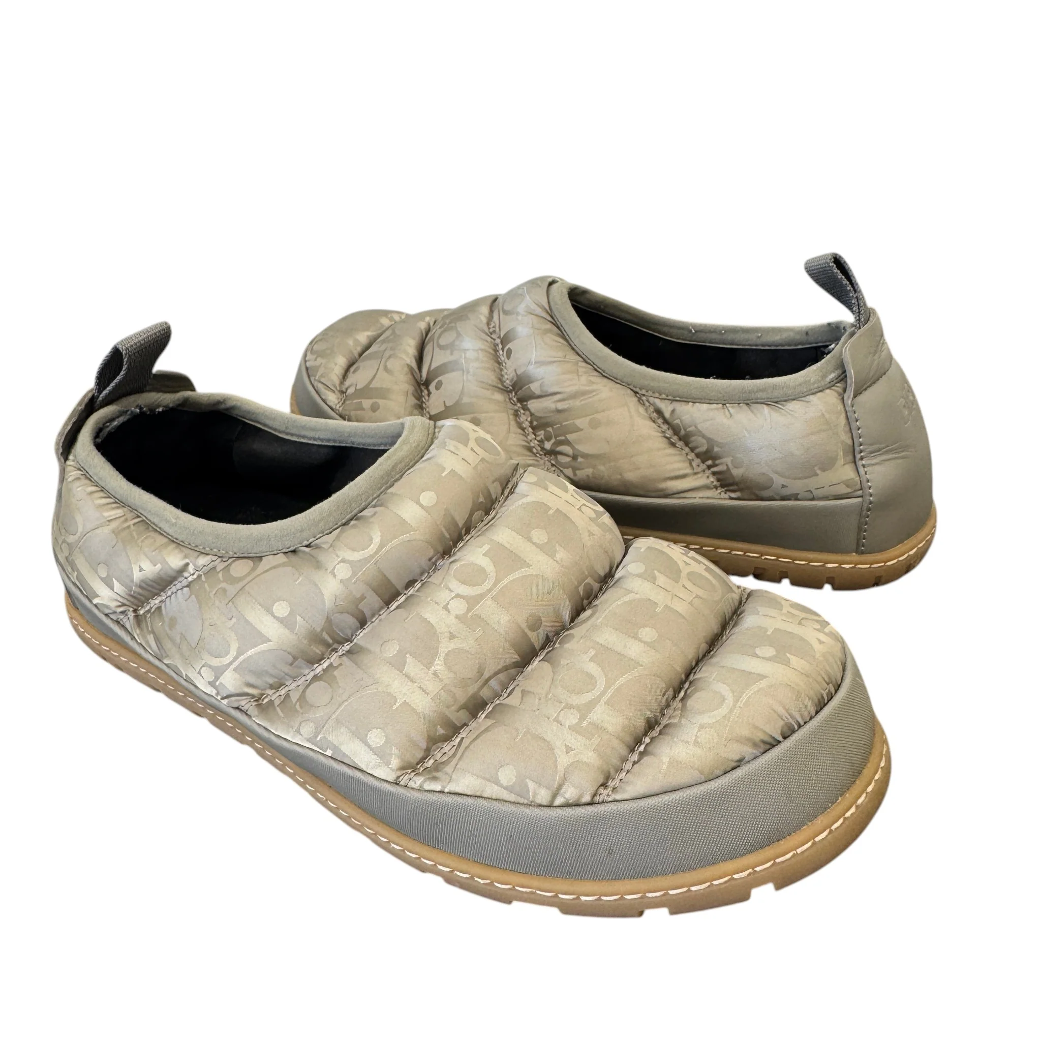 Men's Oblique Snow Slippers Slides Beige Size EU 40 / UK 6 - Image 3