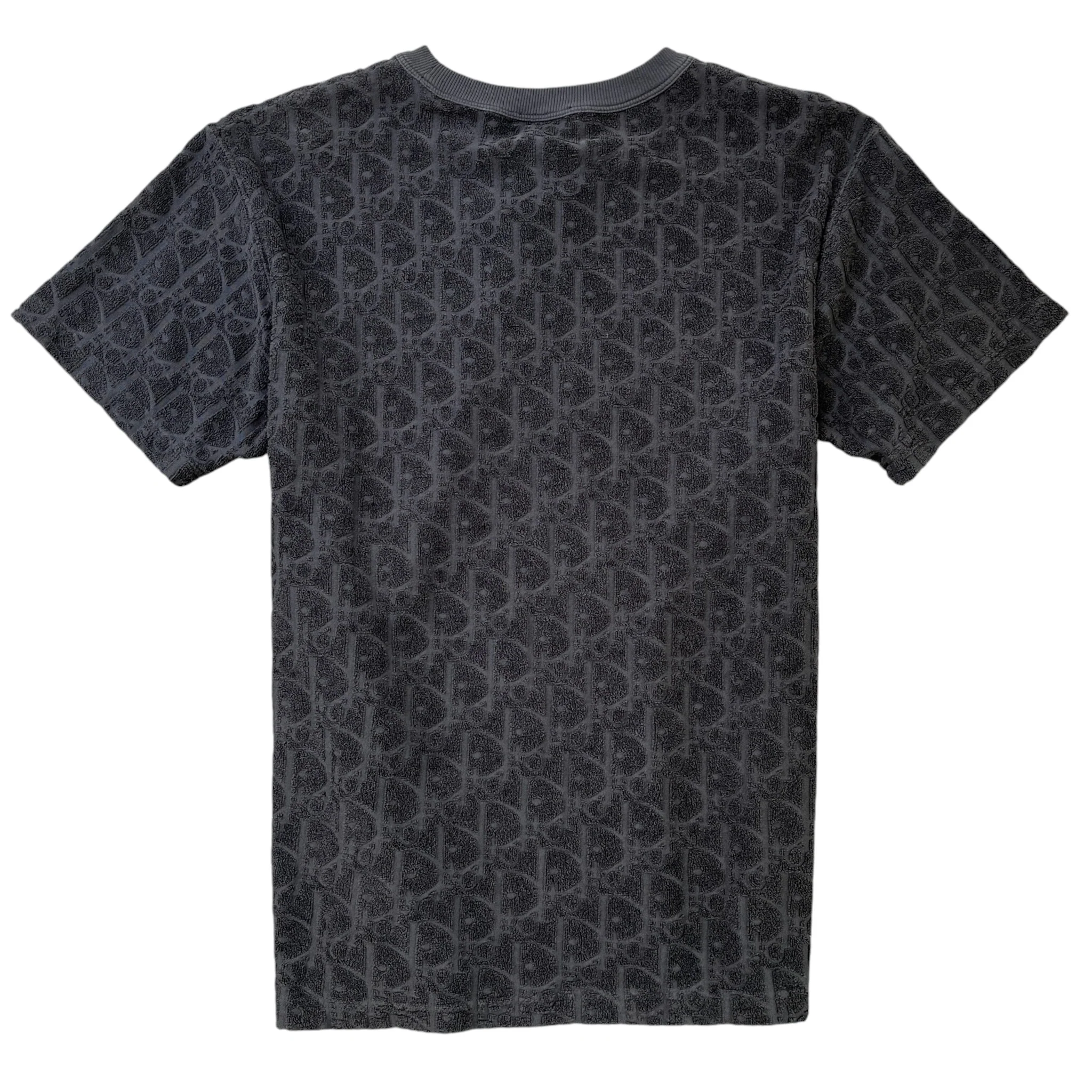 Men's Oblique Towelling T-Shirt Grey Size XS - Image 2