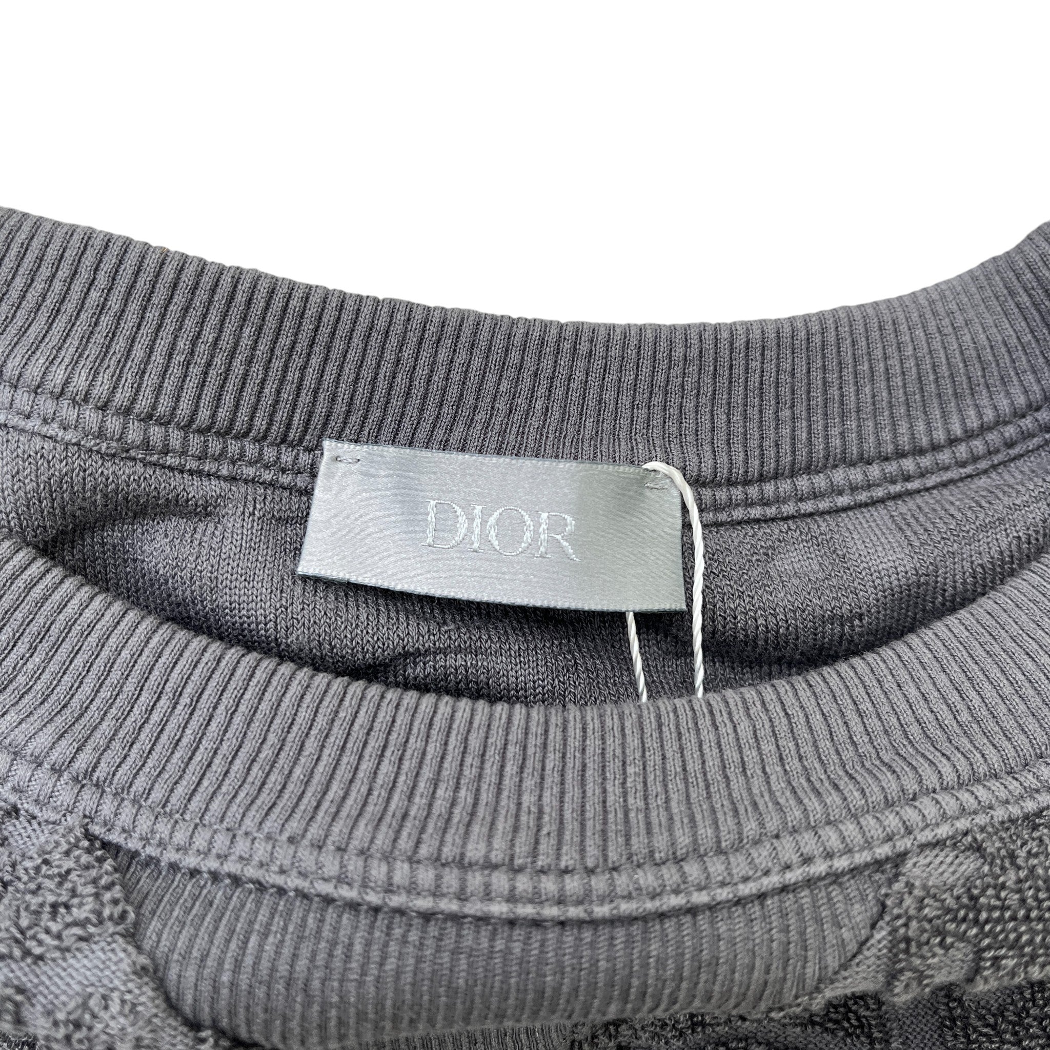 Men's Oblique Towelling T-Shirt Grey Size XS - Image 5