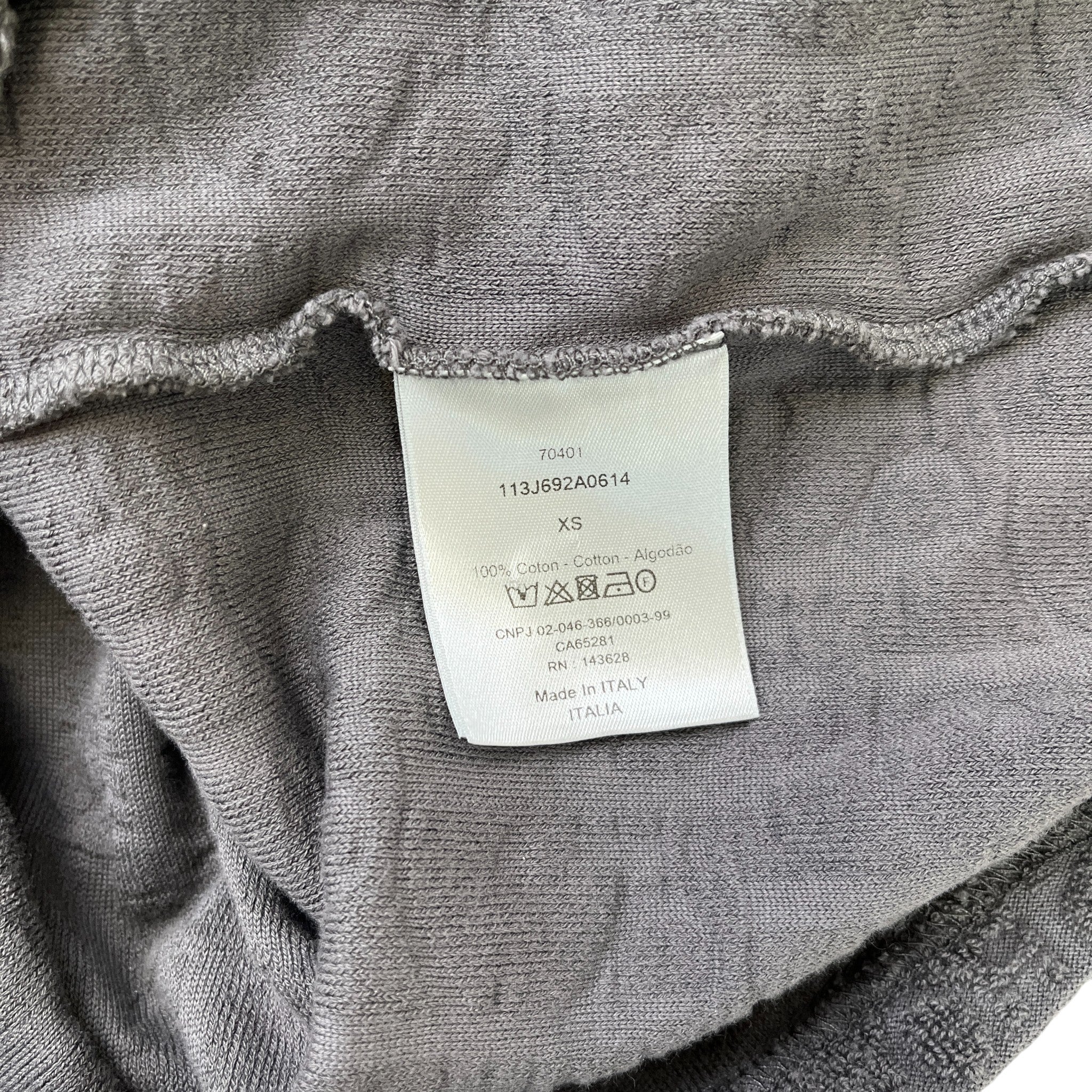 Men's Oblique Towelling T-Shirt Grey Size XS - Image 6