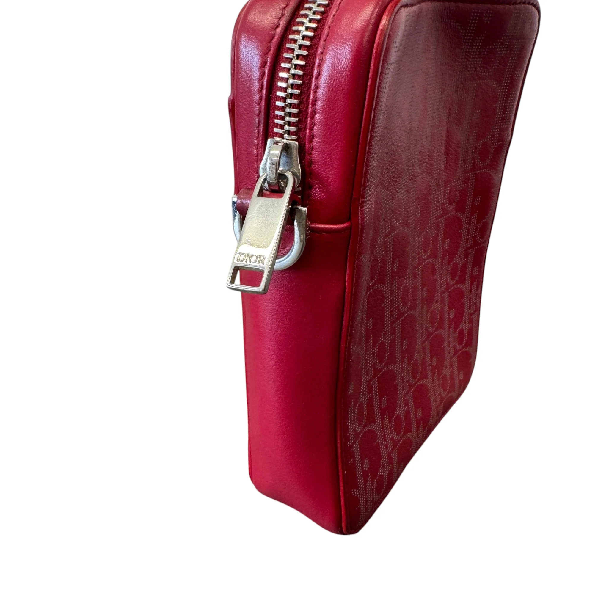 Men's Oblique World Tour Messenger Bag Red - Image 5