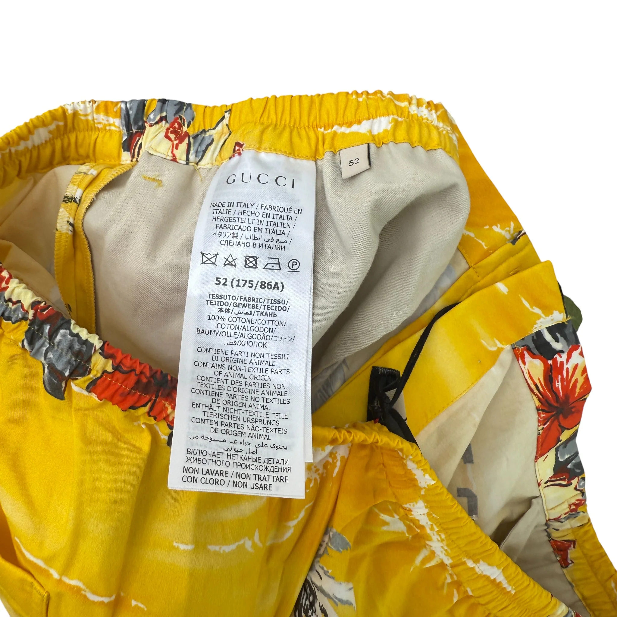Men's Ocean Palms Print Shorts Yellow Size IT 52 / UK 36 - Image 5