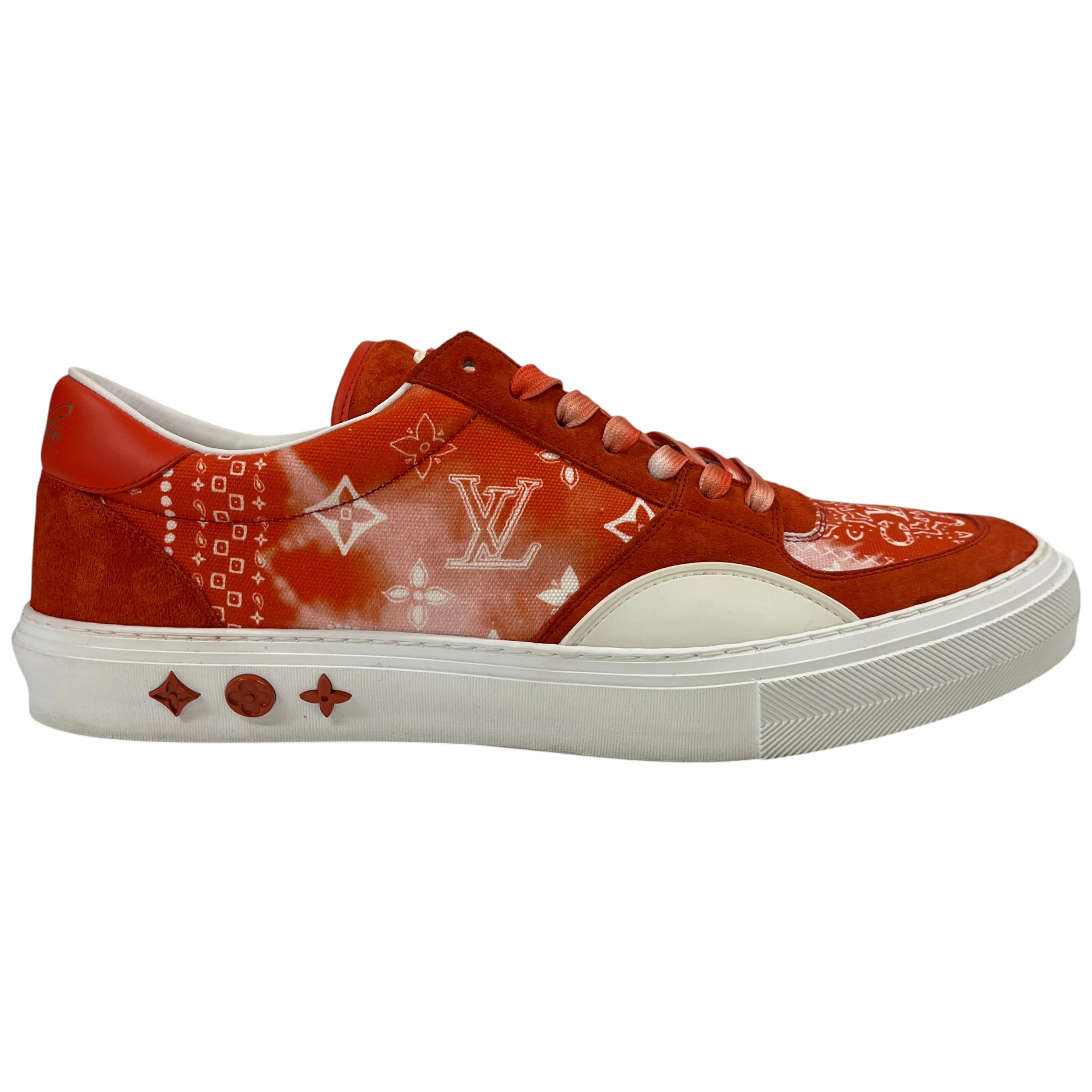 Men's Ollie Bandana Print Low Trainers Red Size EU 44 / UK 10