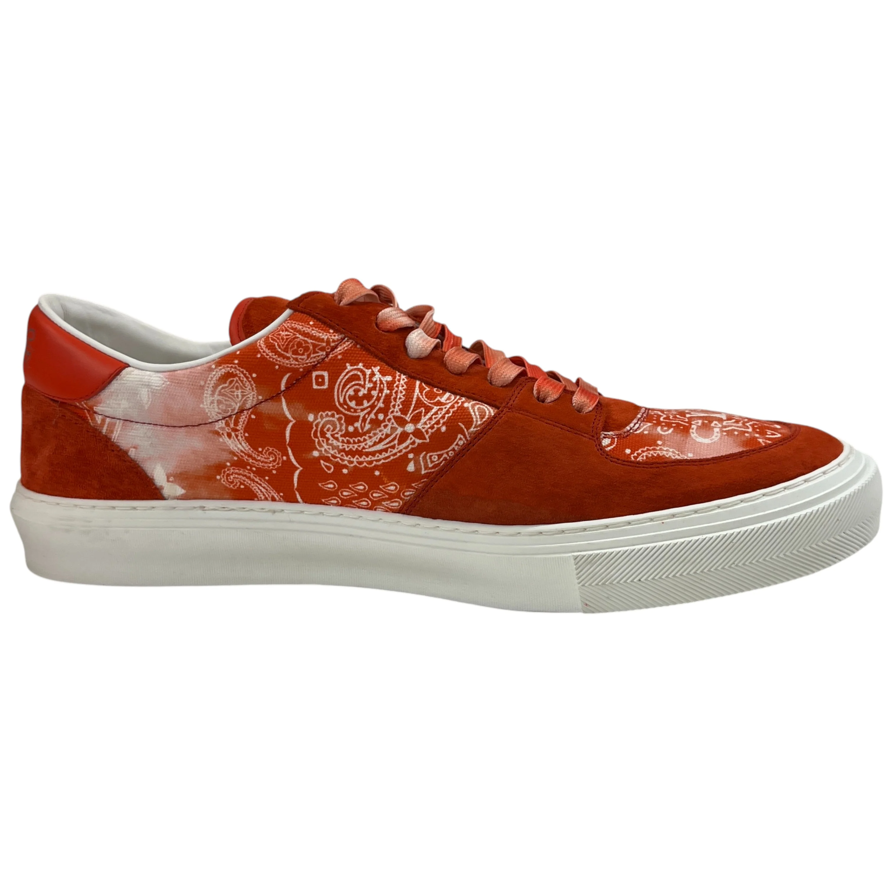 Men's Ollie Bandana Print Low Trainers Red Size EU 44 / UK 10 - Image 4