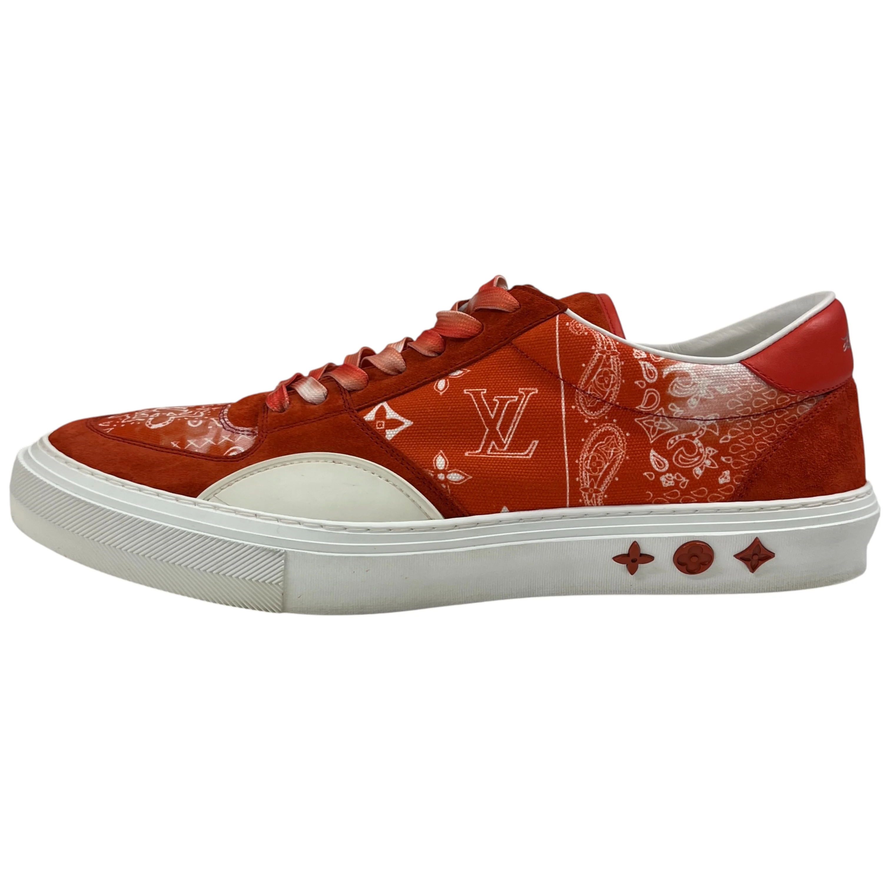 Men's Ollie Bandana Print Low Trainers Red Size EU 44 / UK 10 - Image 5