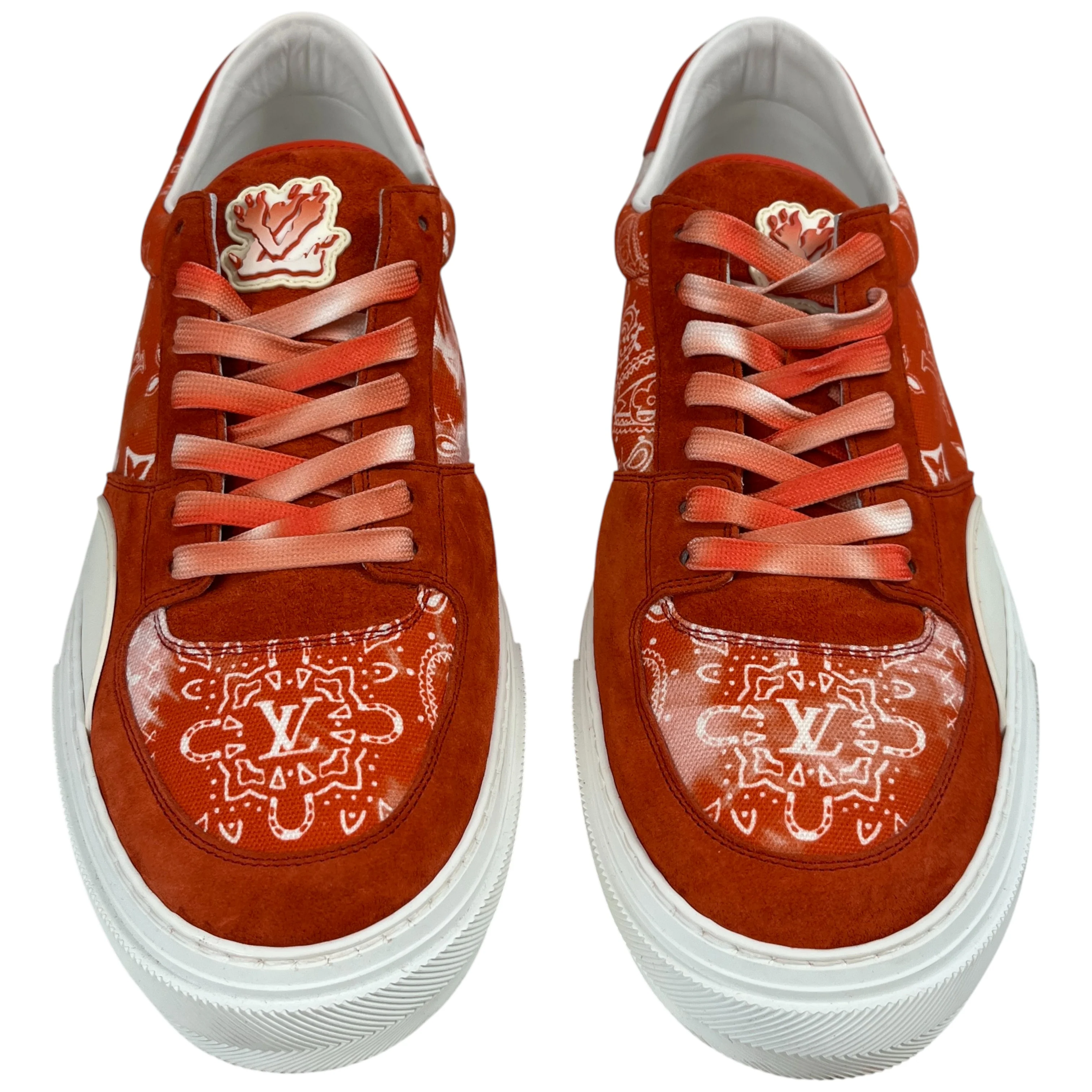 Men's Ollie Bandana Print Low Trainers Red Size EU 44 / UK 10 - Image 6