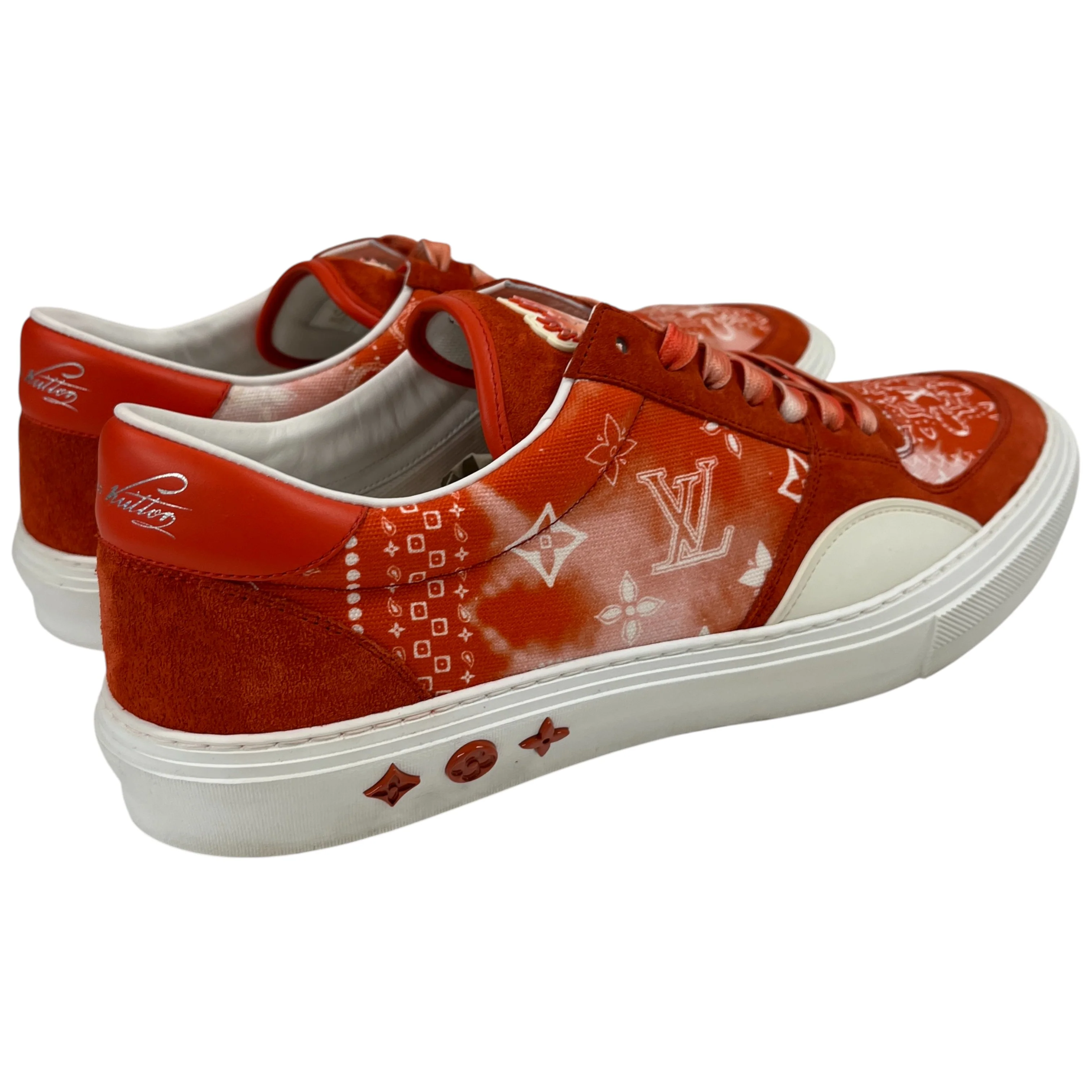 Men's Ollie Bandana Print Low Trainers Red Size EU 44 / UK 10 - Image 9