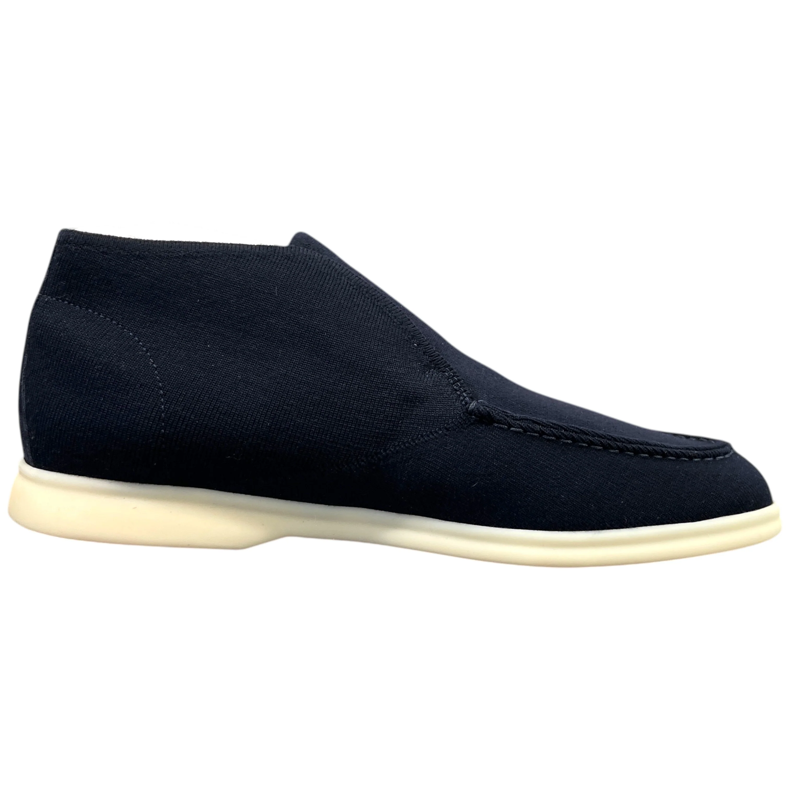 Men's Open Knitted Walk Ankle Loafers Navy Size EU 40 / UK 6 - Image 4