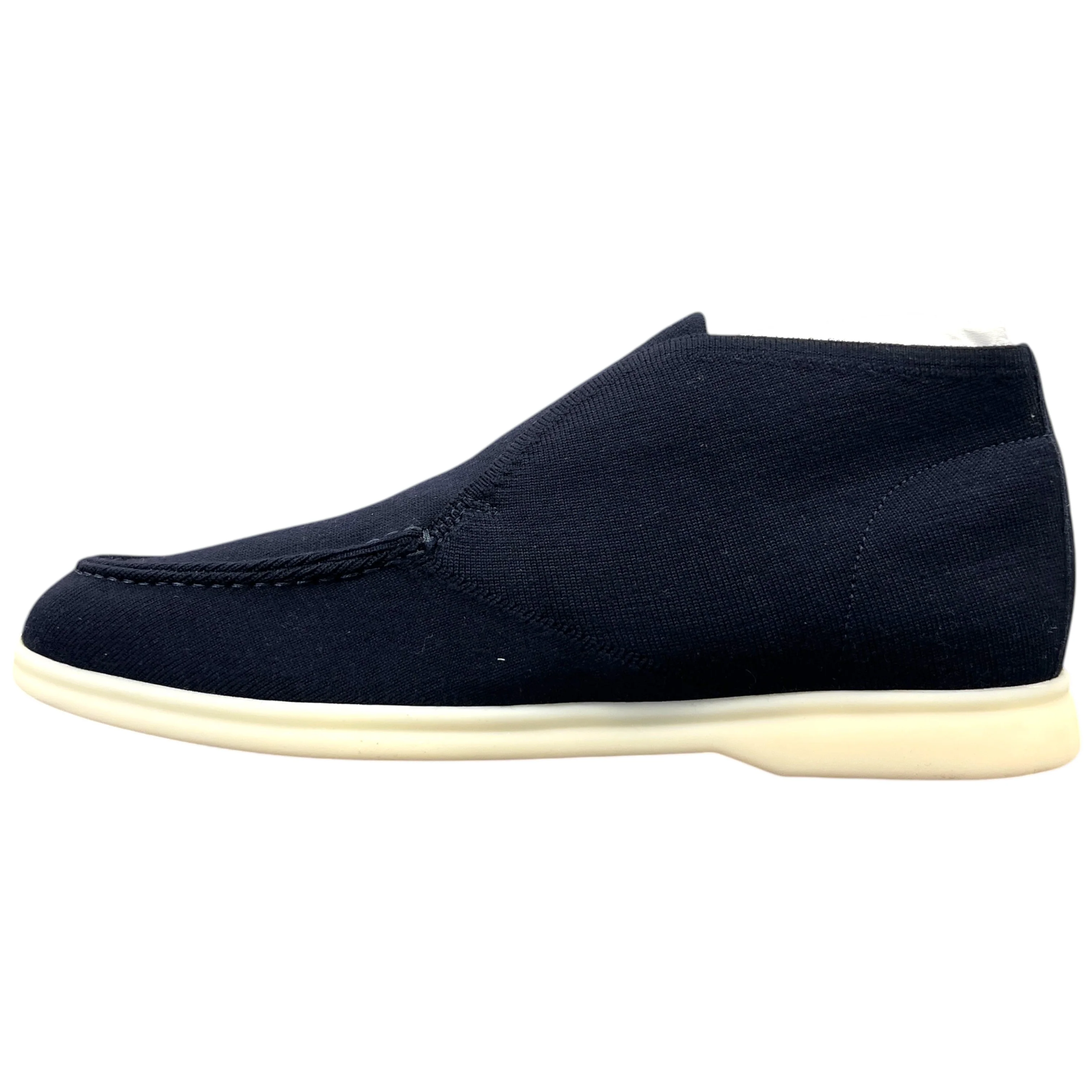 Men's Open Knitted Walk Ankle Loafers Navy Size EU 40 / UK 6 - Image 5