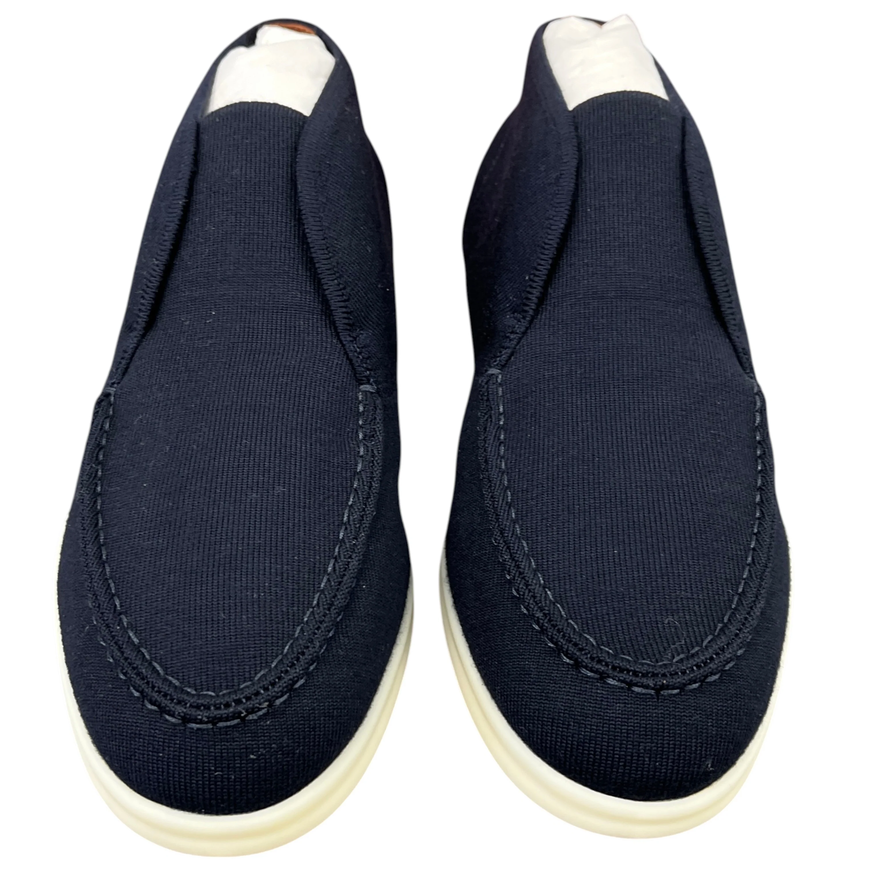 Men's Open Knitted Walk Ankle Loafers Navy Size EU 40 / UK 6 - Image 6