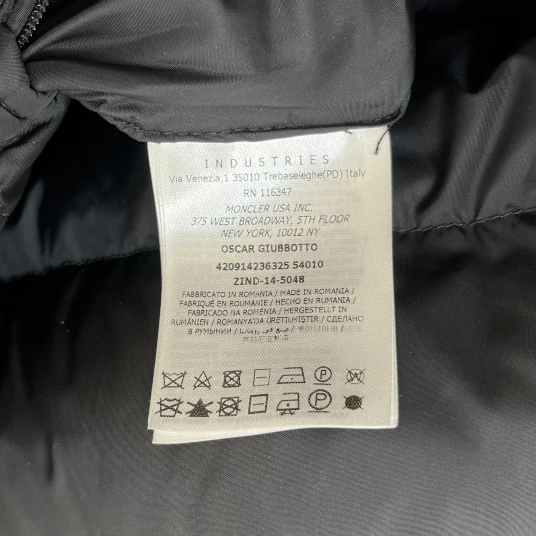 Men's Oscar Down Jacket Black Size 4 / XL - Image 8