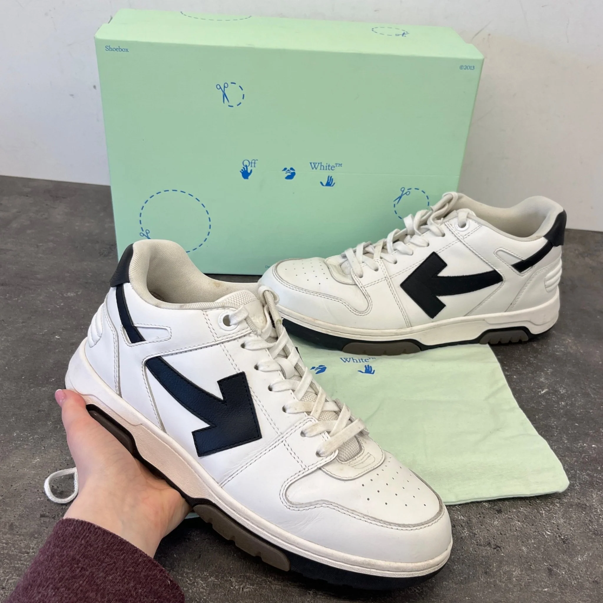 Men's Out Of Office Low Trainers White Size EU 43 / UK 9 - Image 13
