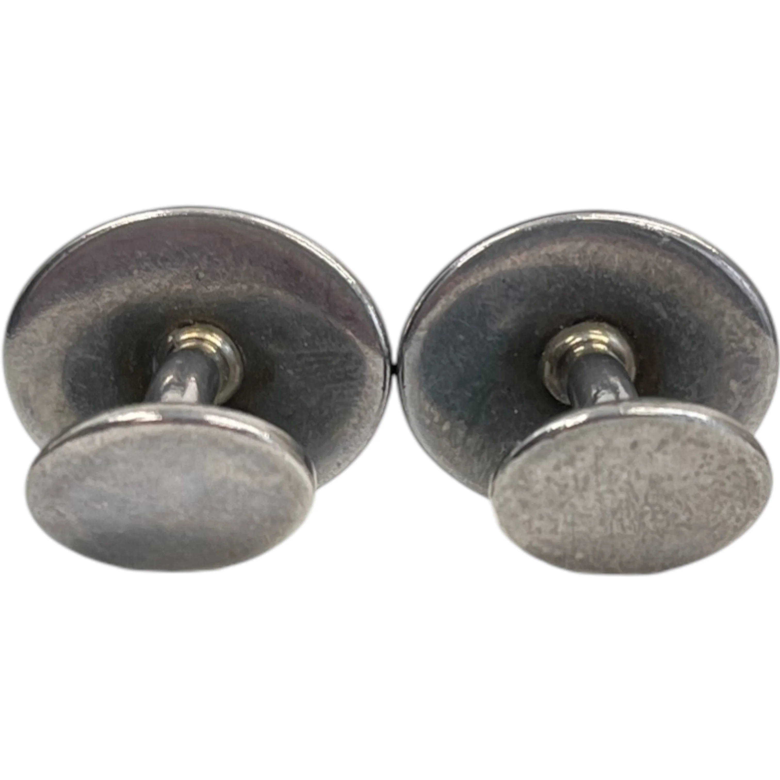 Men's Oval Sterling Silver 925 Cufflinks Silver - Image 2