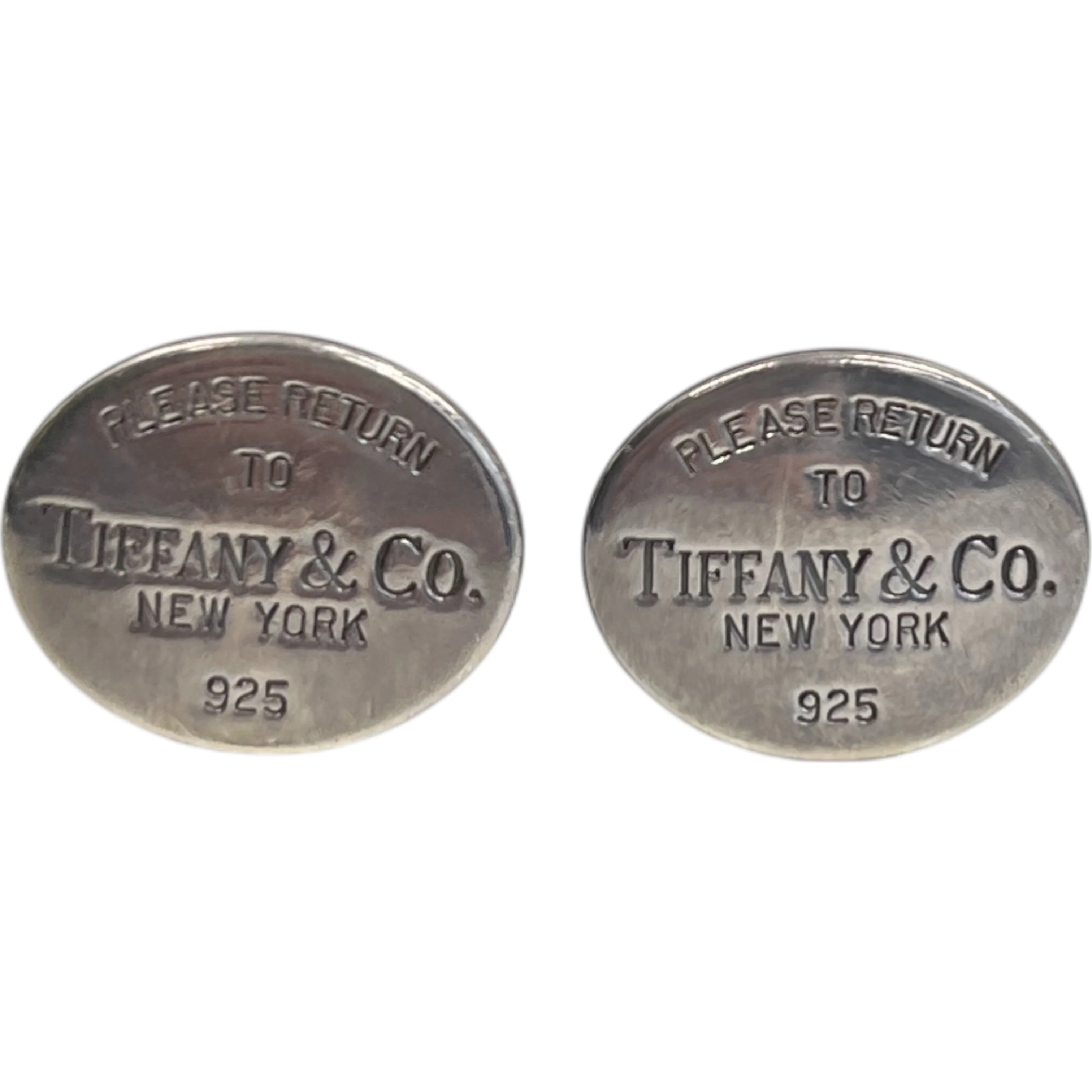 Men's Oval Sterling Silver 925 Cufflinks Silver - Image 3