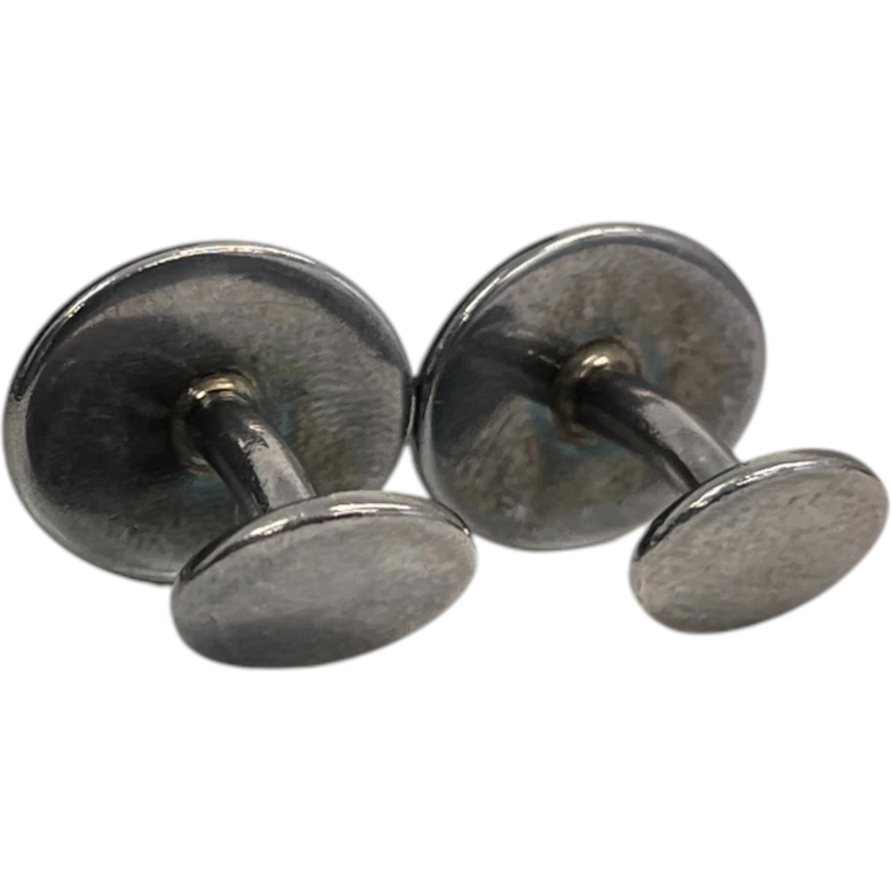 Men's Oval Sterling Silver 925 Cufflinks Silver - Image 7