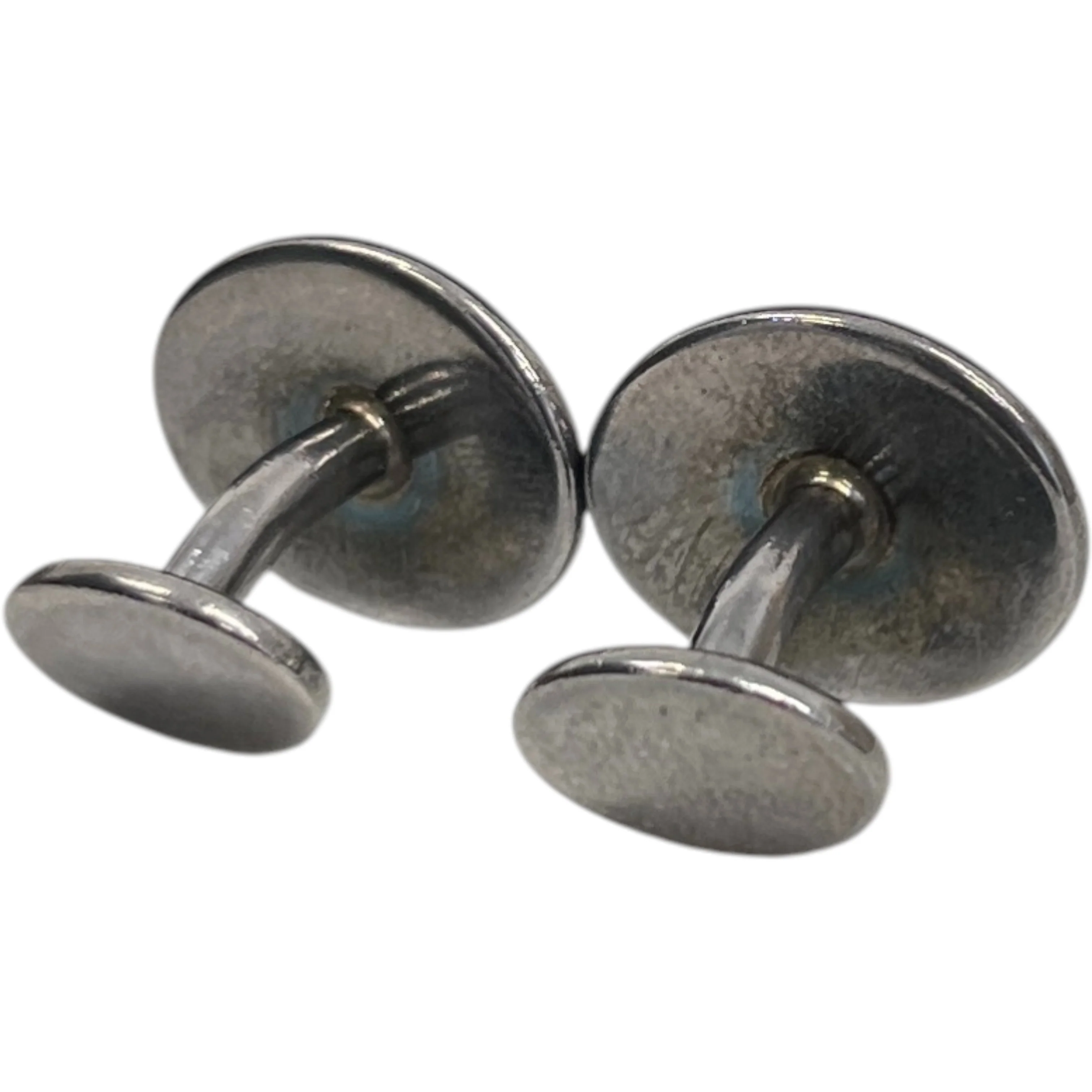 Men's Oval Sterling Silver 925 Cufflinks Silver - Image 8