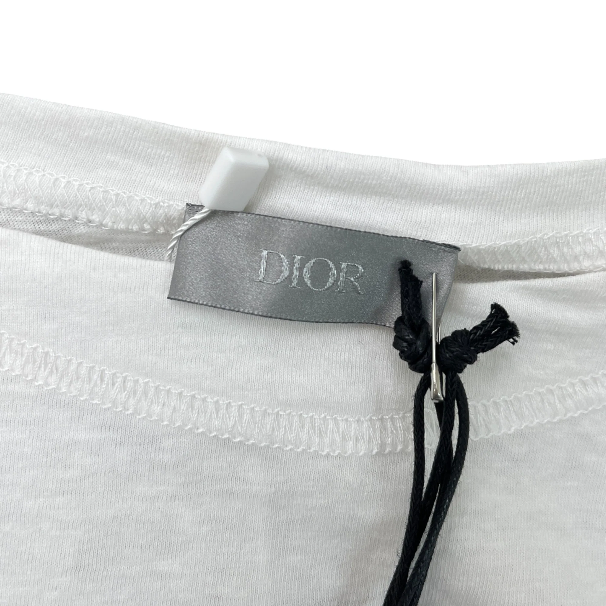 Men's Oversized Printed Logo T-Shirt White Size M - Image 5