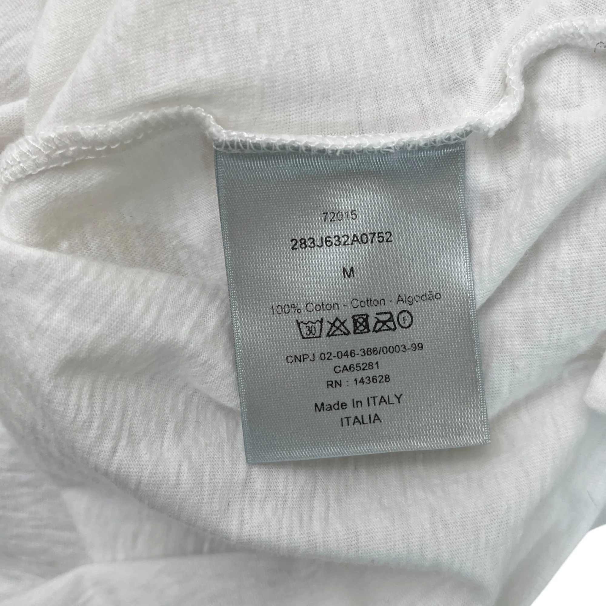 Men's Oversized Printed Logo T-Shirt White Size M - Image 6