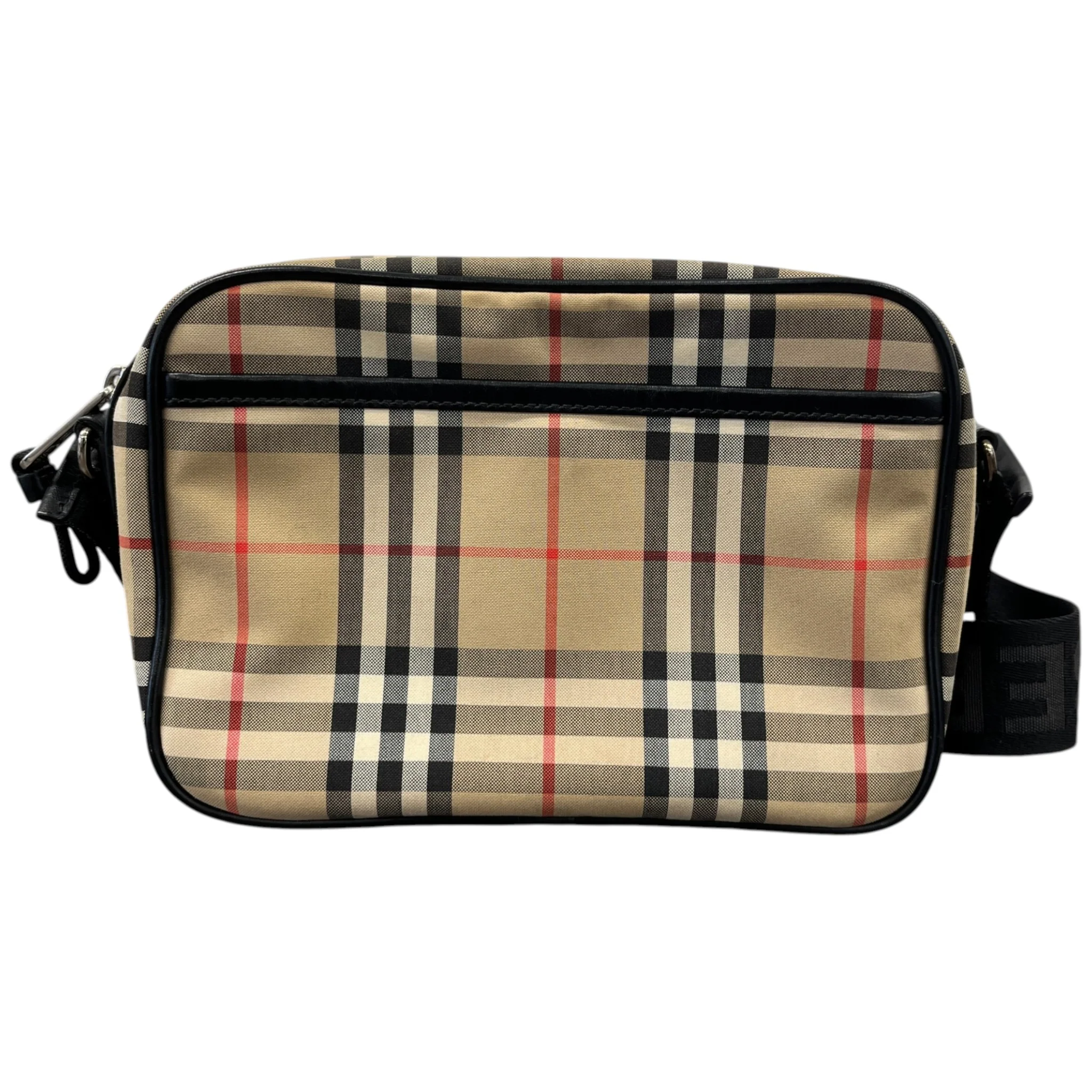 Men's Paddy Check Messenger Bag Beige - Image 5