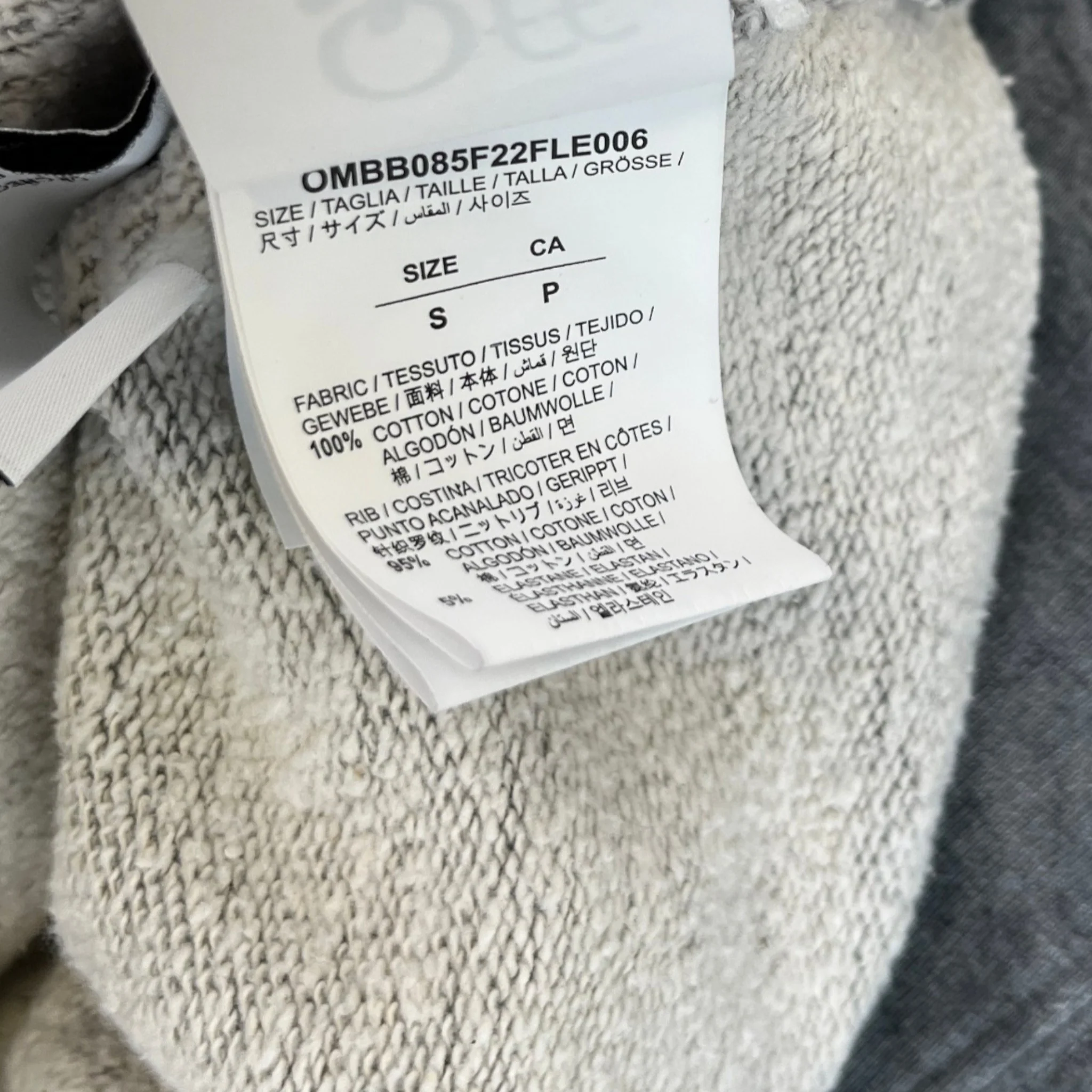 Men's Paint Script Skate Hoodie Grey Size S - Image 6