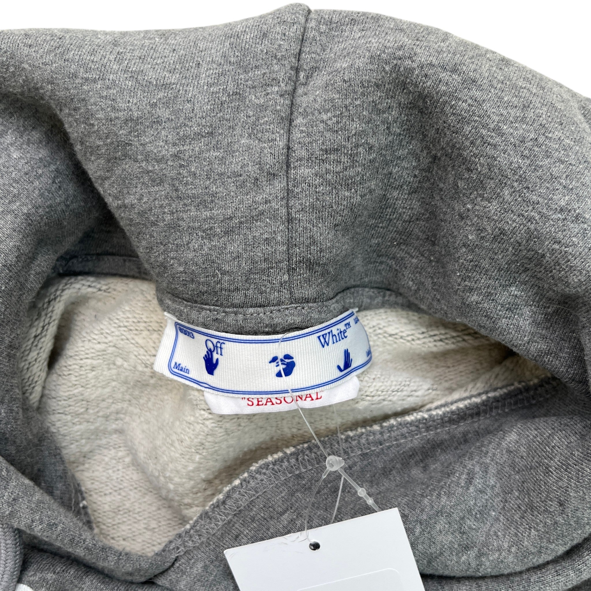 Men's Paint Script Skate Hoodie Grey Size S - Image 7