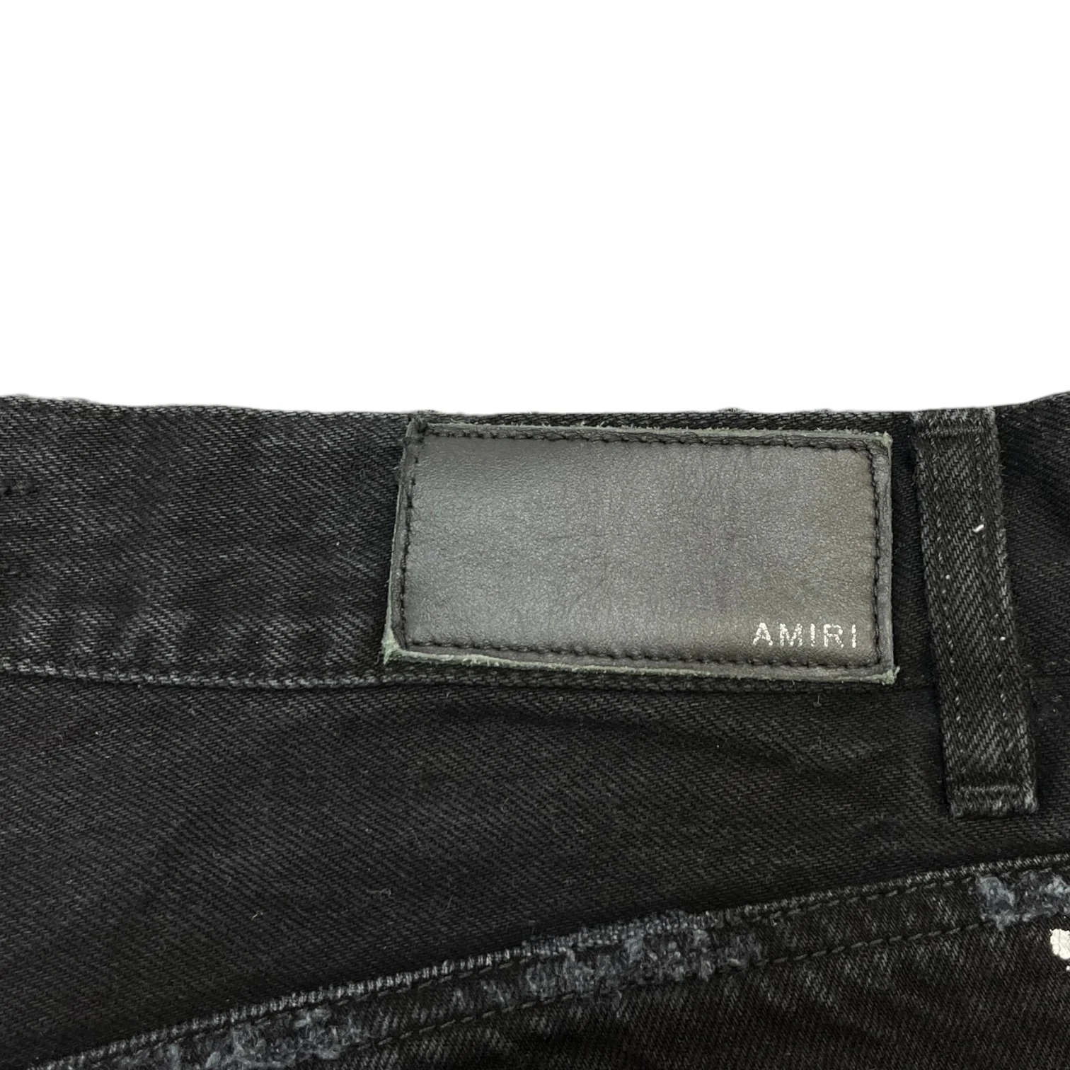 Men's Paint Splatter Patchwork Shorts Black Size Waist 32" - Image 9