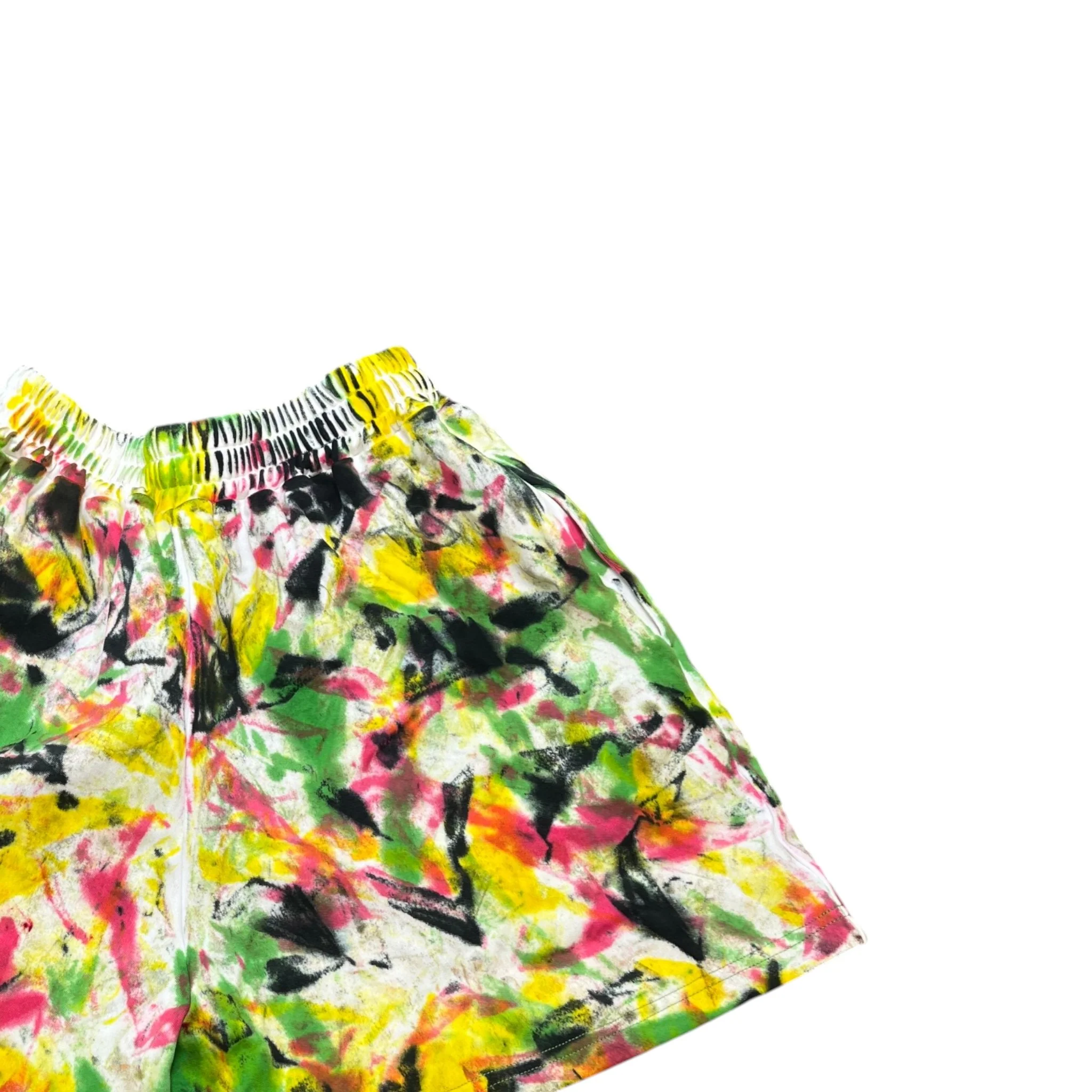 Men's Paint Splatter Shorts Multi-Coloured Size XS - Image 4