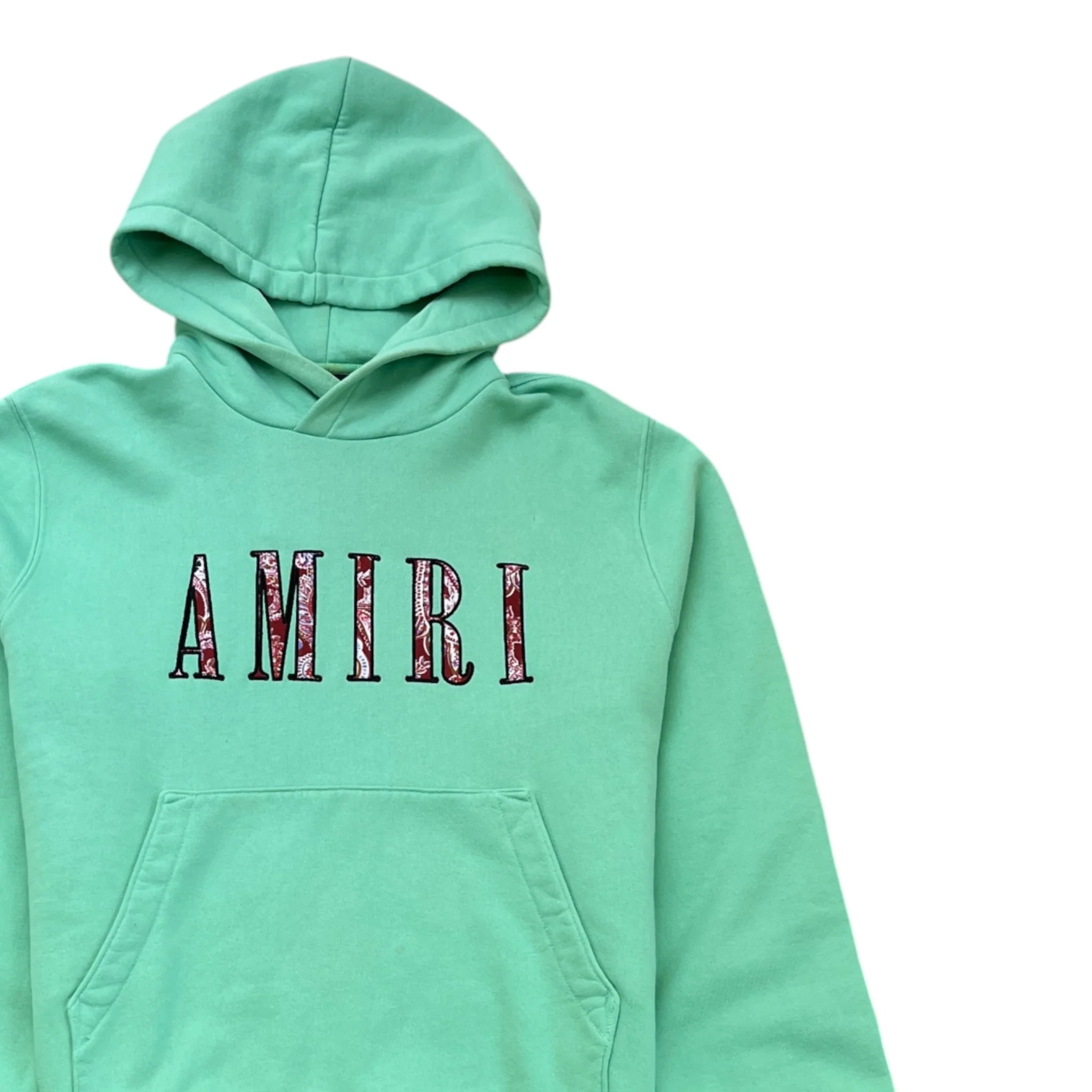 Men's Paisley Core Logo Hoodie Green Size S - Image 3