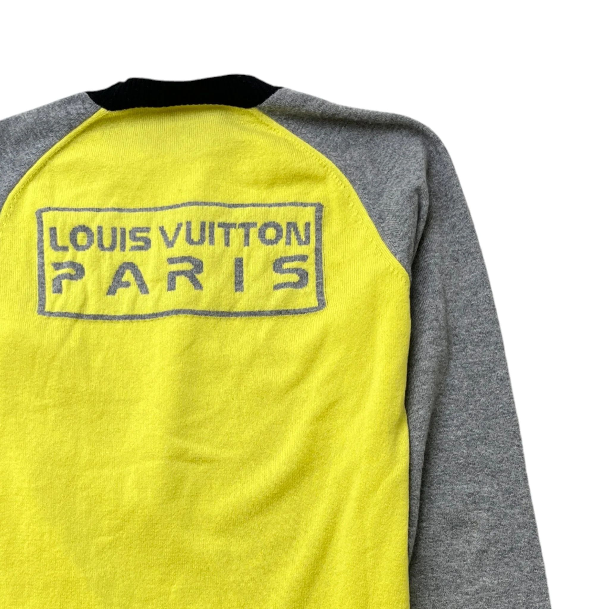 Men's Paris Logo Jumper Yellow Size M - Image 4