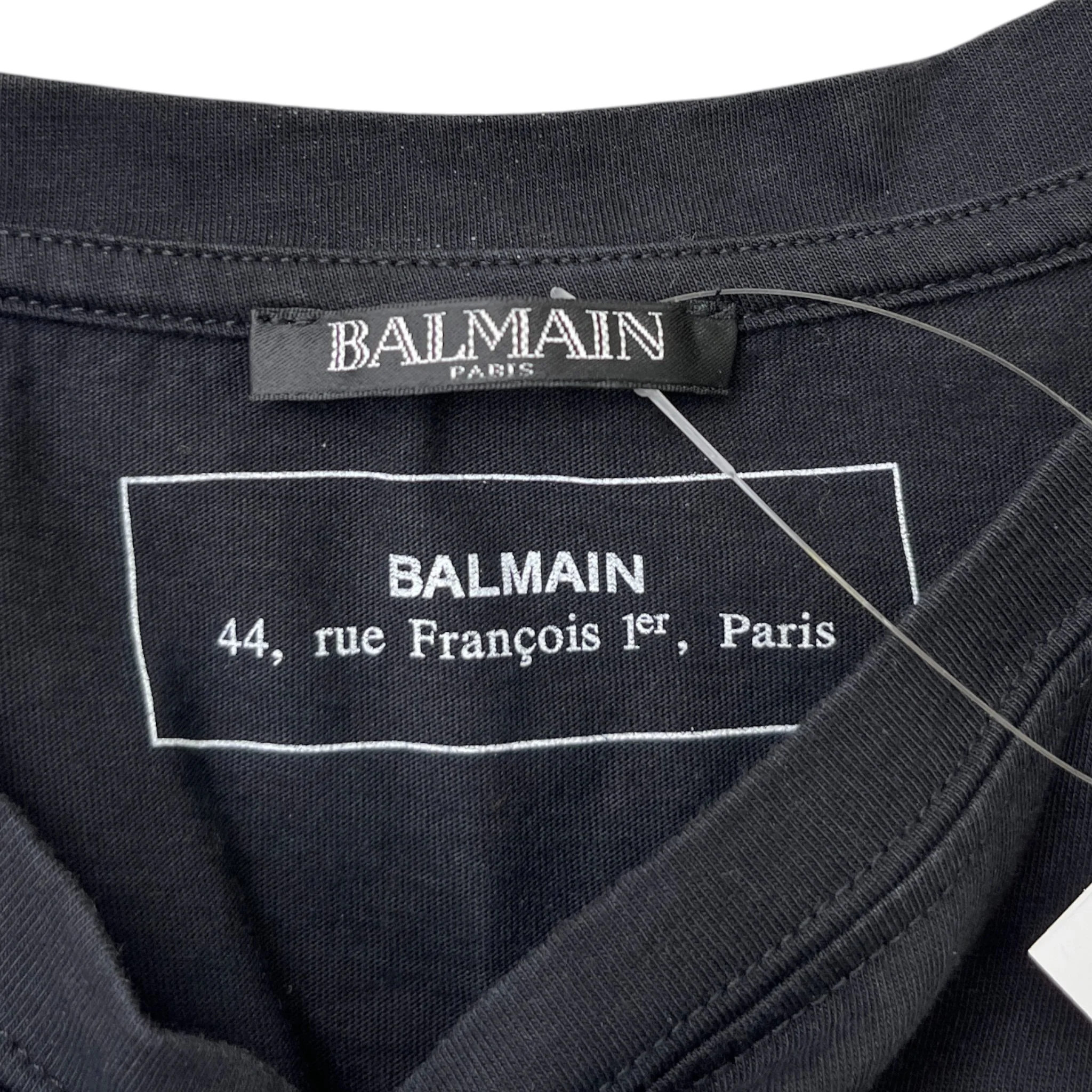 Men's Paris Logo T-Shirt Black Size L - Image 7