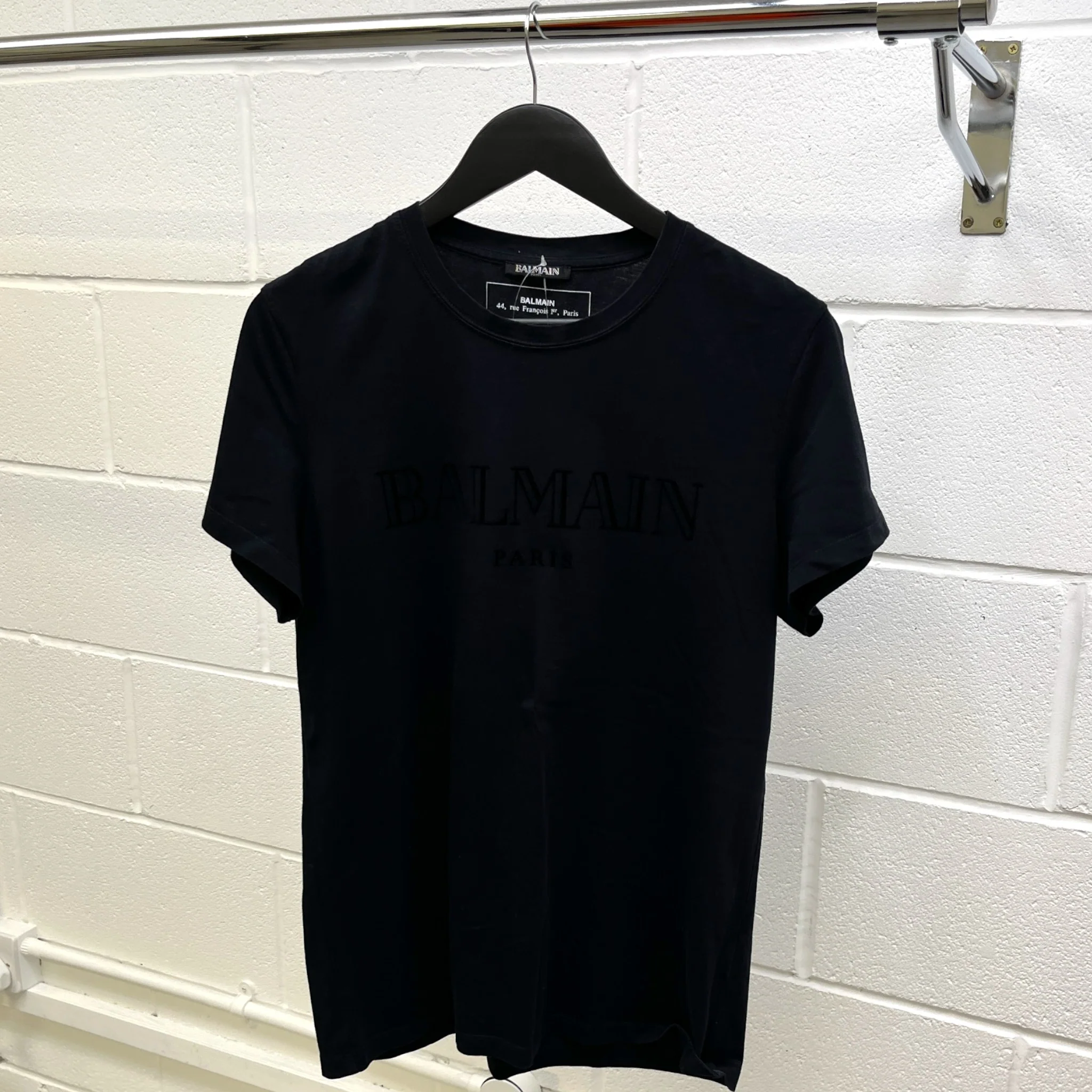 Men's Paris Logo T-Shirt Black Size L - Image 8