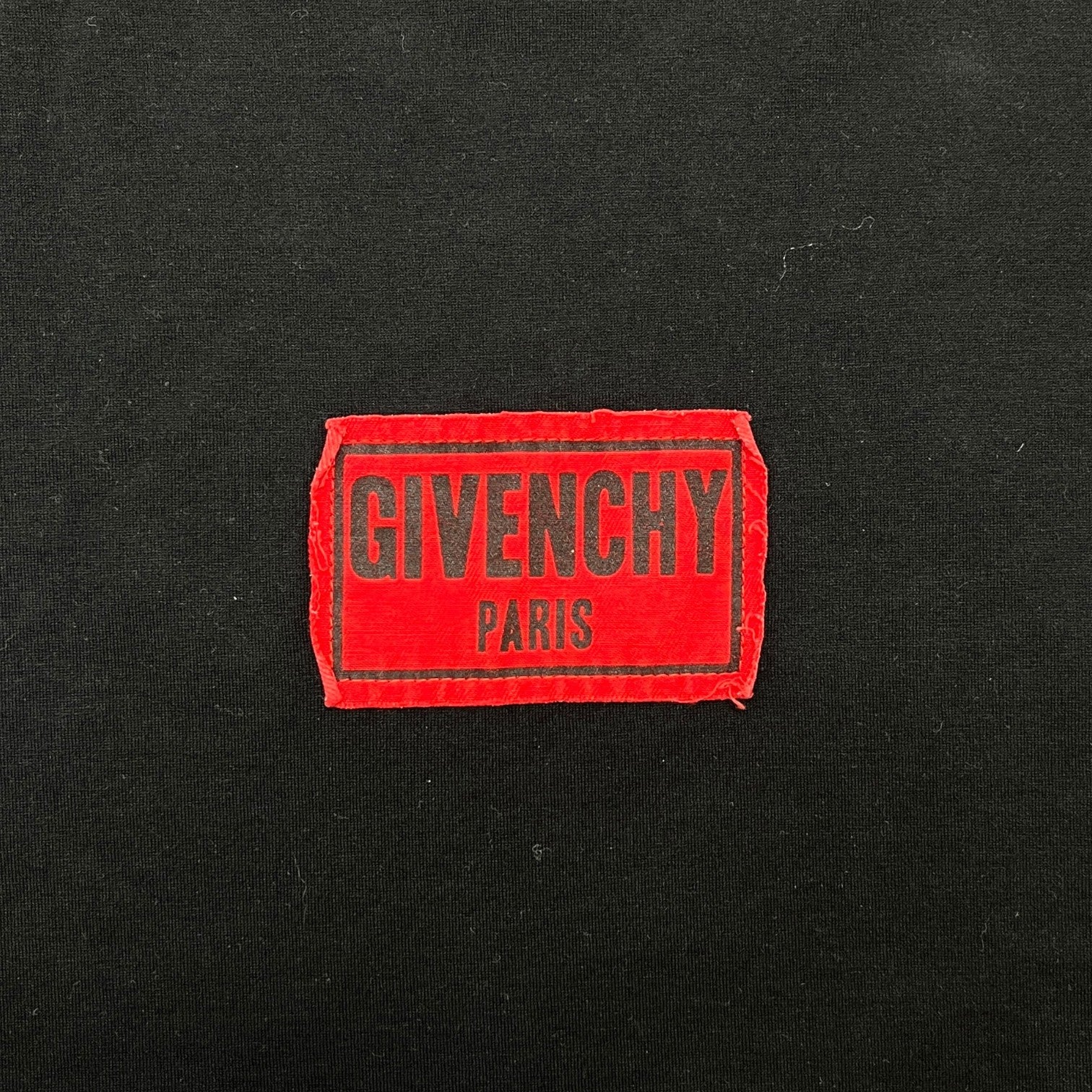 Men's Patch Logo Distressed T-Shirt Black Size L - Image 5