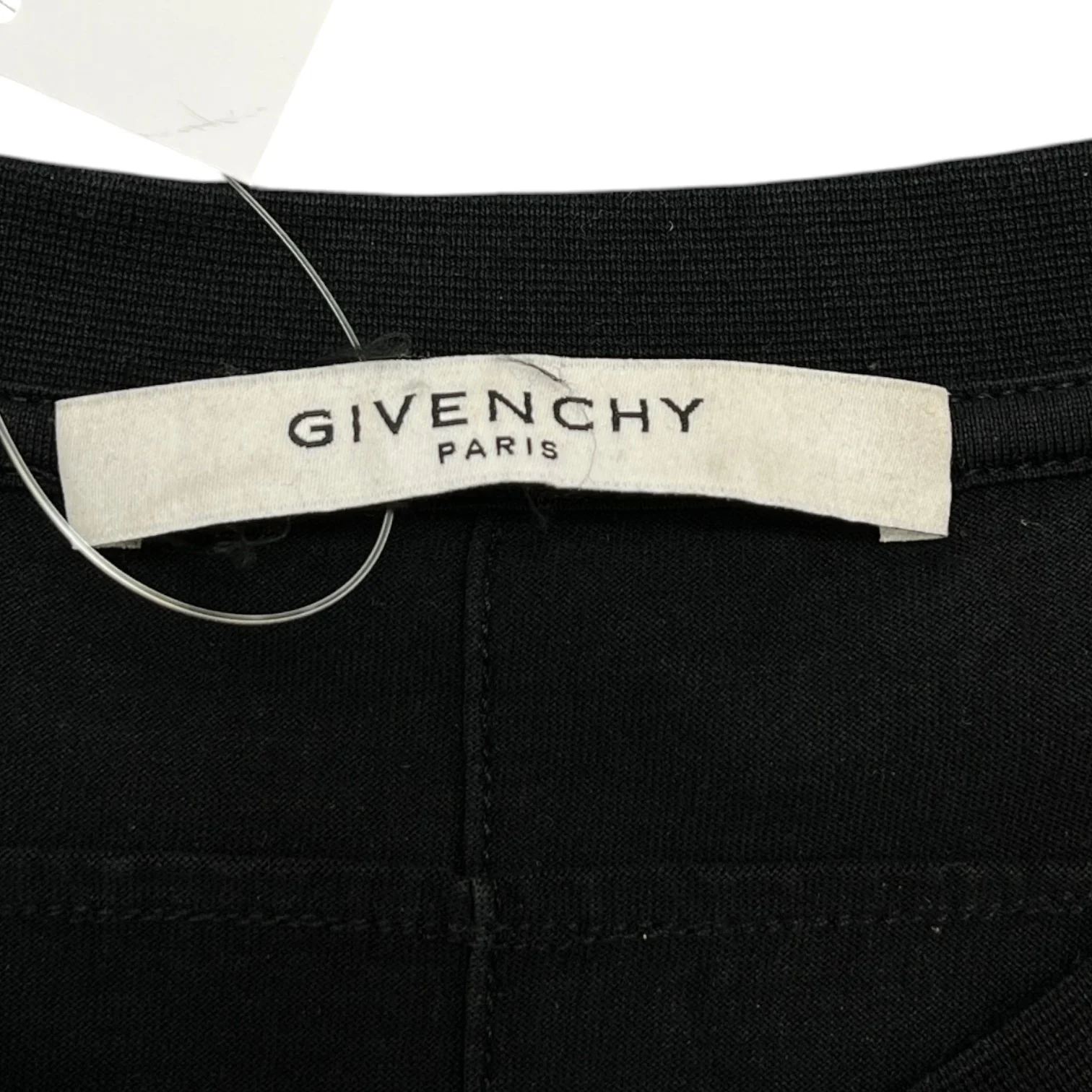 Men's Patch Logo Distressed T-Shirt Black Size L - Image 6