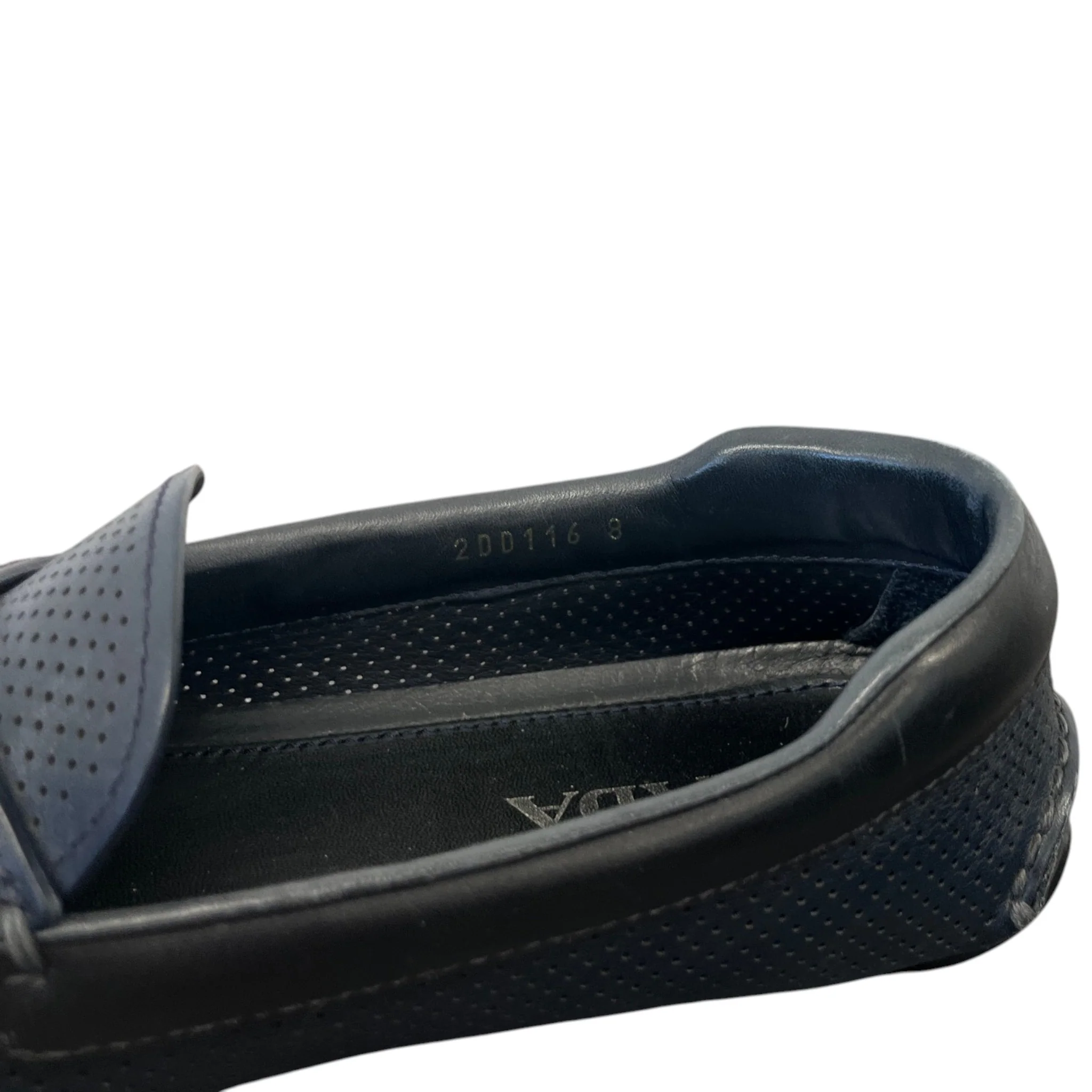 Men's Perforated Loafers Navy Size EU 42 / UK 8 - Image 12