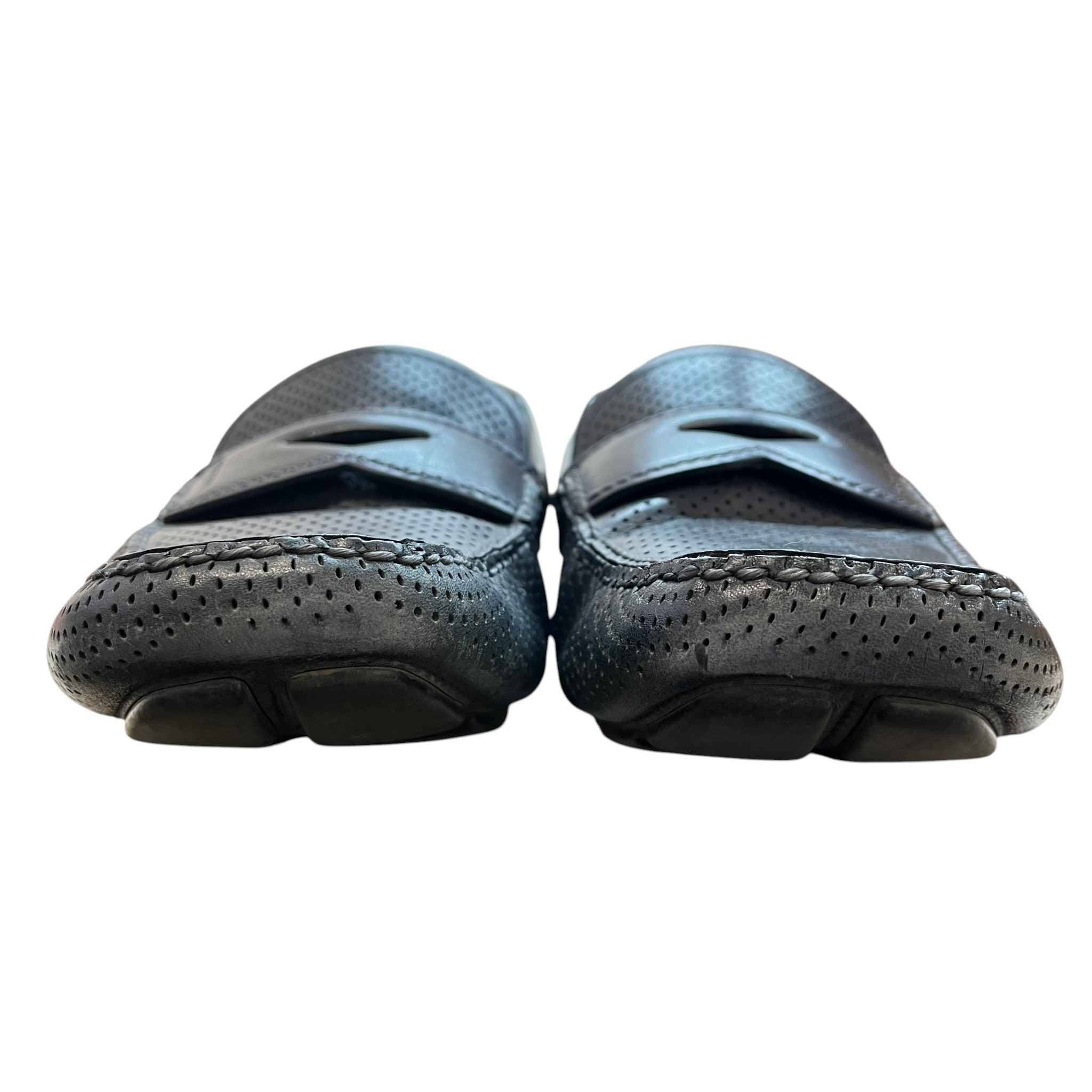 Men's Perforated Loafers Navy Size EU 42 / UK 8 - Image 14