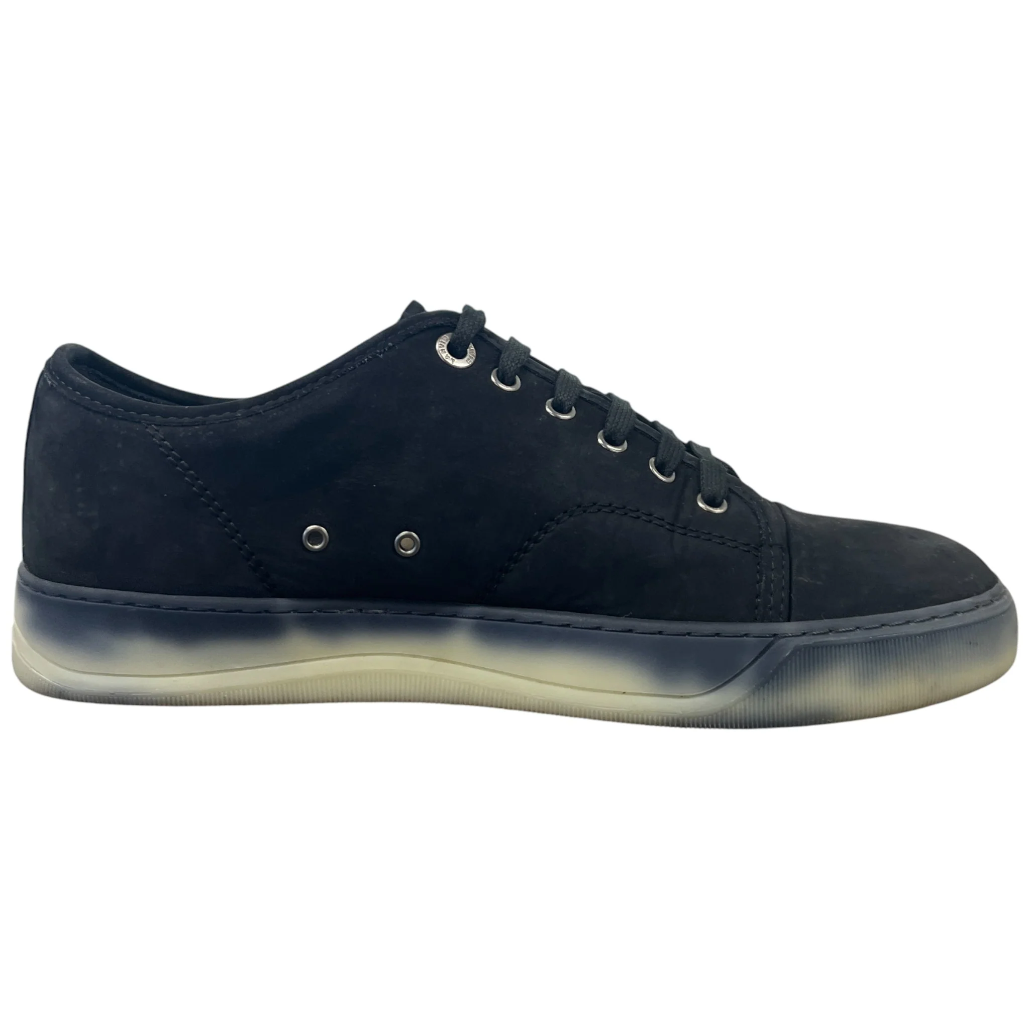 Men's Perforated Low Trainers Black Size EU 40 / UK 6 - Image 4