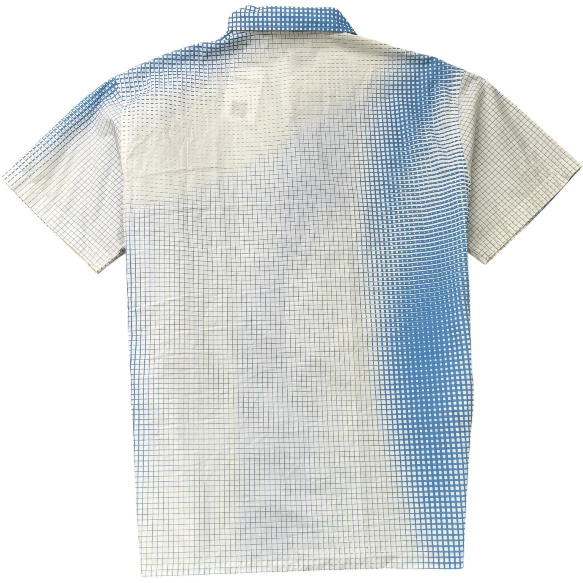 Men's Pixel Triangle Logo Short Sleeve Shirt Blue Size XL - Image 2