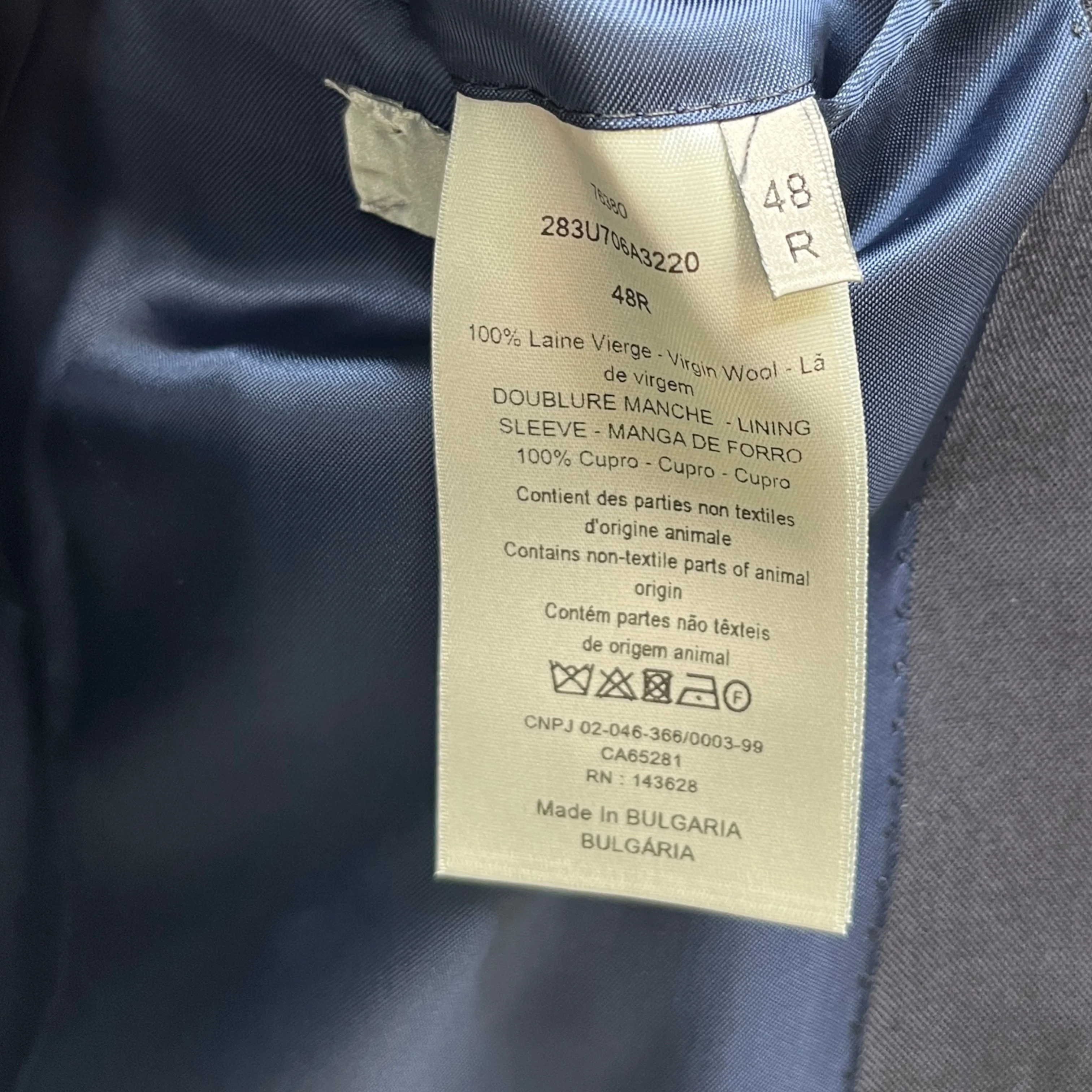 Men's Plain Suit Navy Size 48R - Image 12