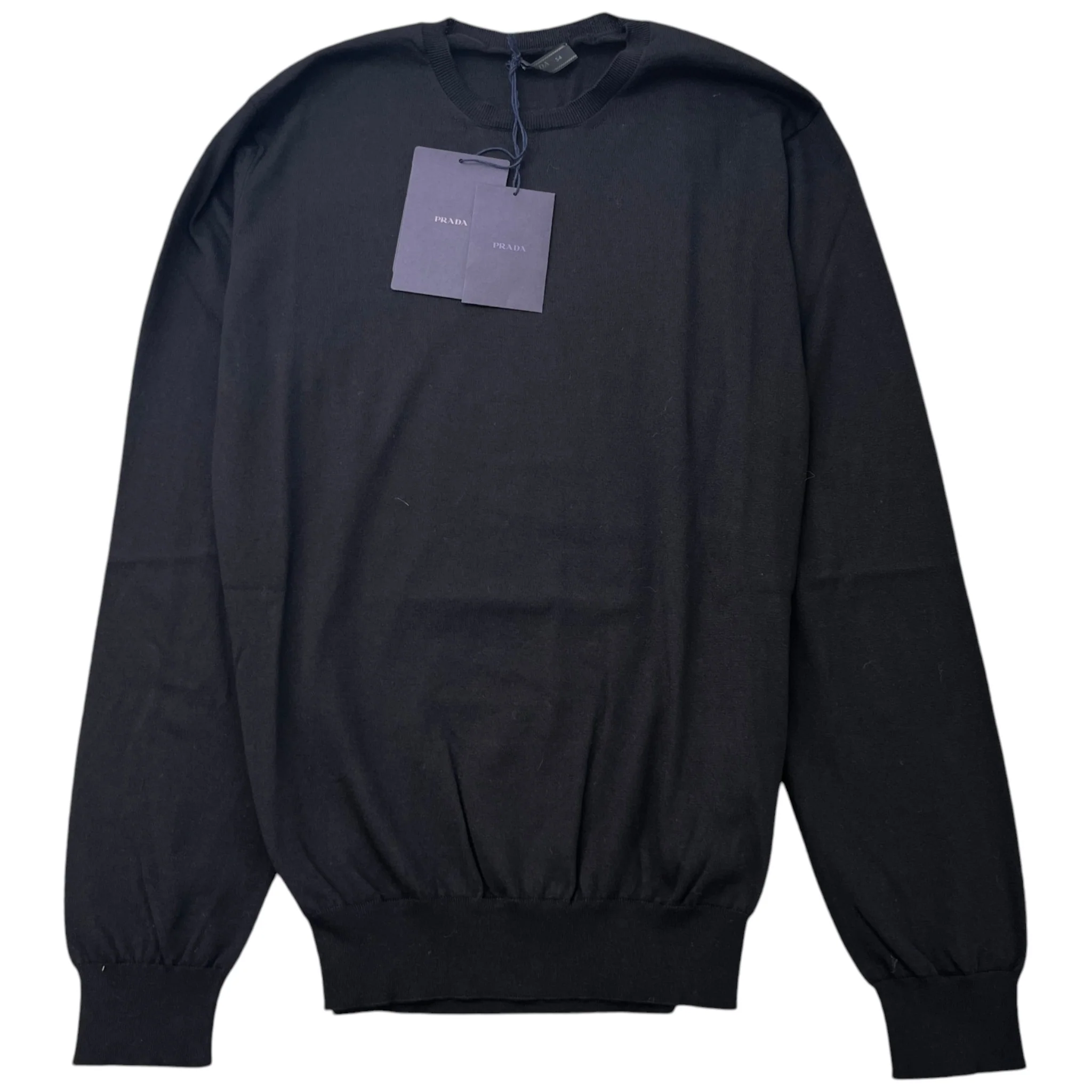 Men's Plain Wool Jumper Black Size IT 54 / UK XXL
