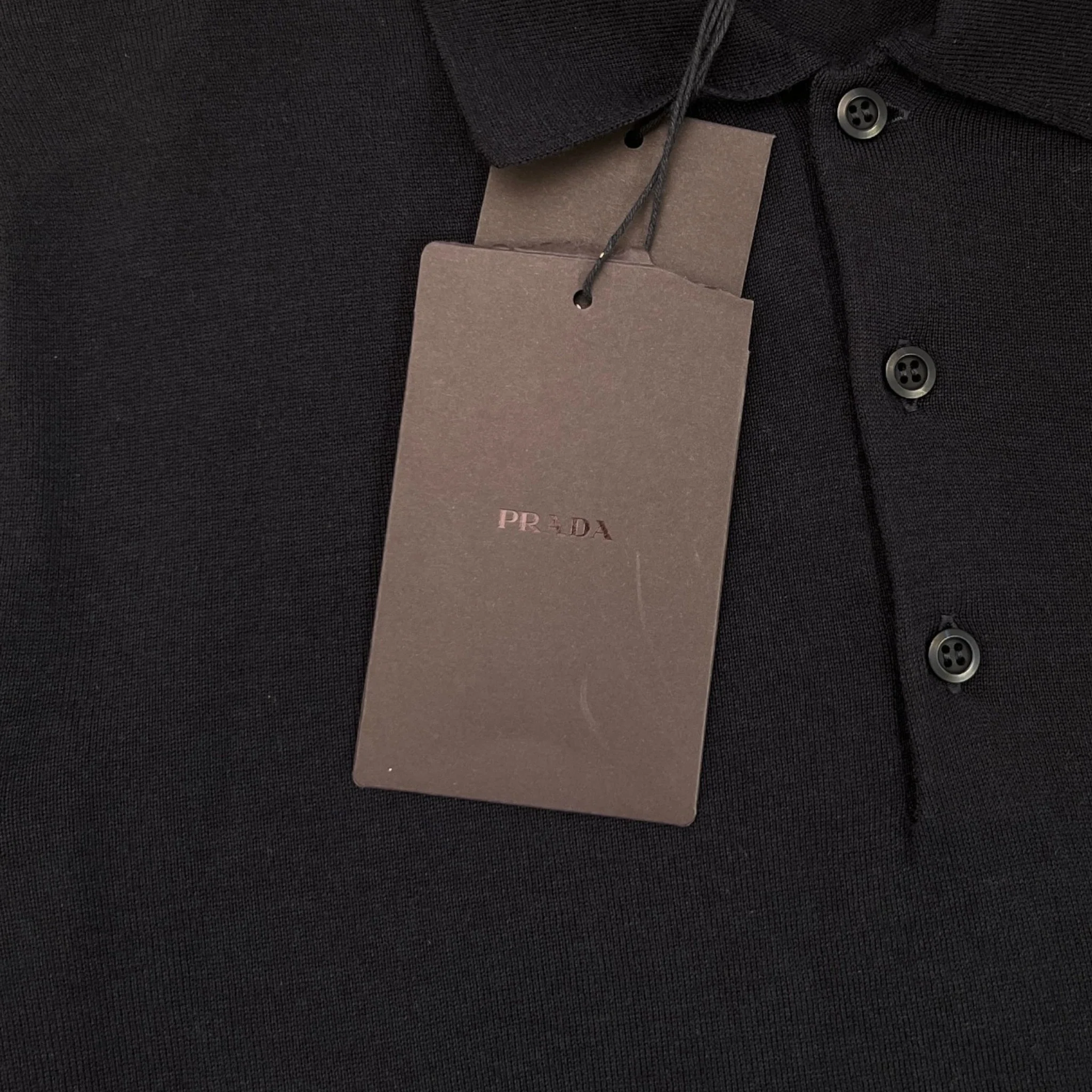 Men's Plain Wool Polo Shirt Navy Size IT 52 / UK XL - Image 5