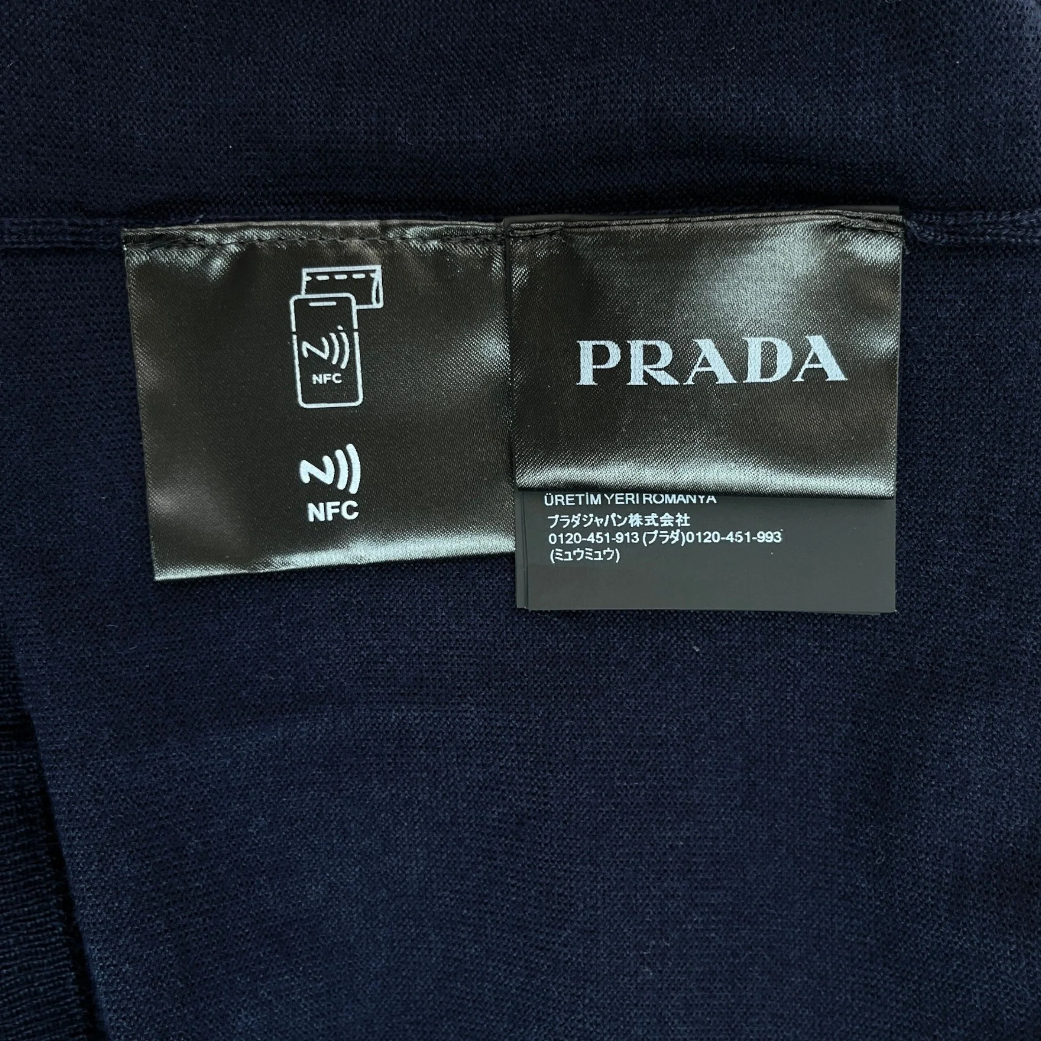 Men's Plain Wool Polo Shirt Navy Size IT 52 / UK XL - Image 6