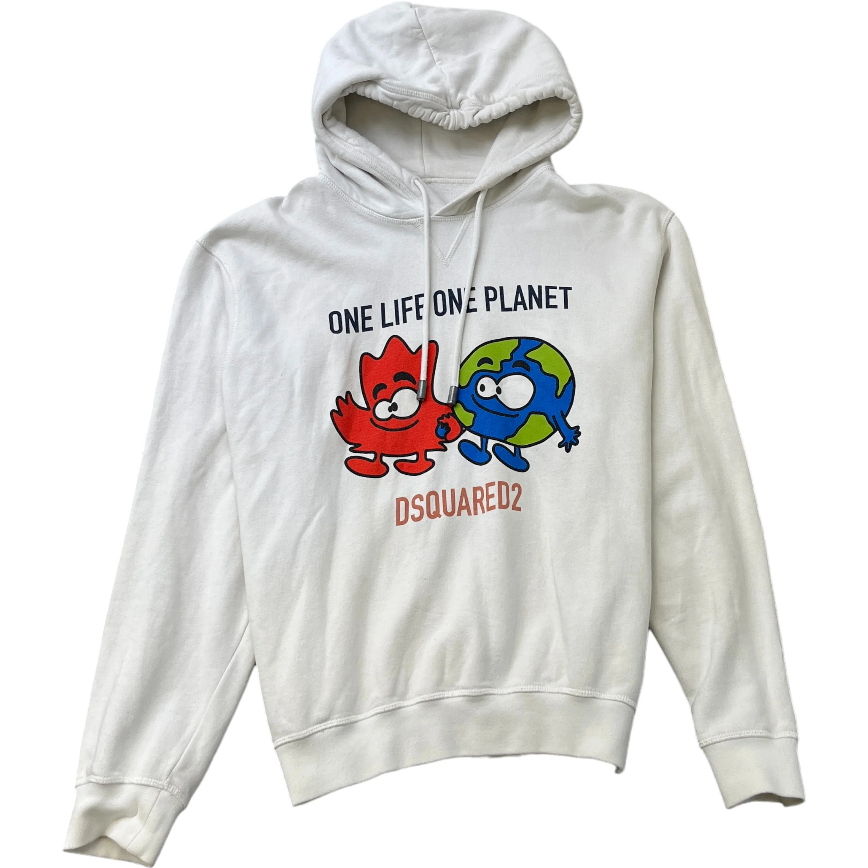 Men's Planet Logo Hoodie White Size L