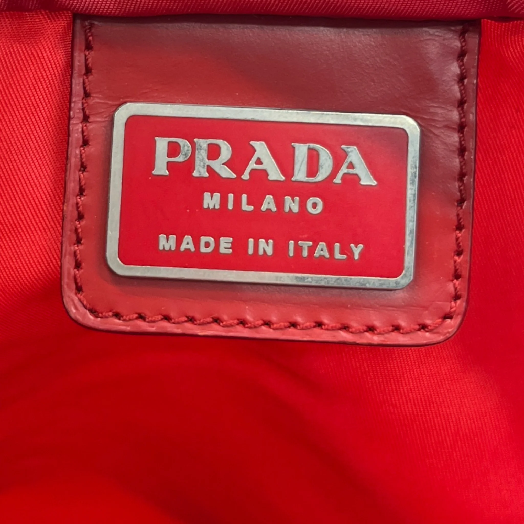 Men's Plaque Logo Bag Red - Image 10