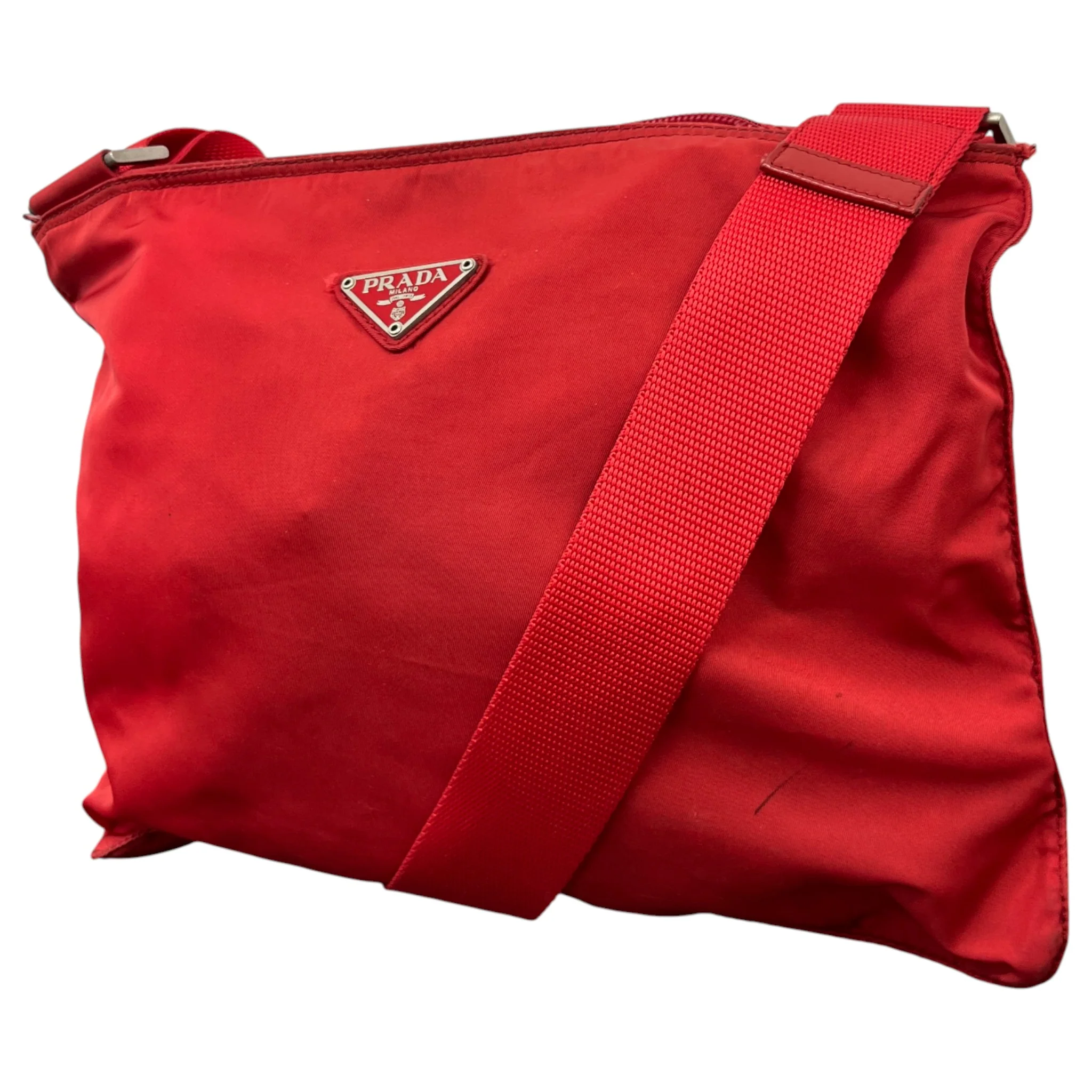 Men's Plaque Logo Bag Red - Image 4