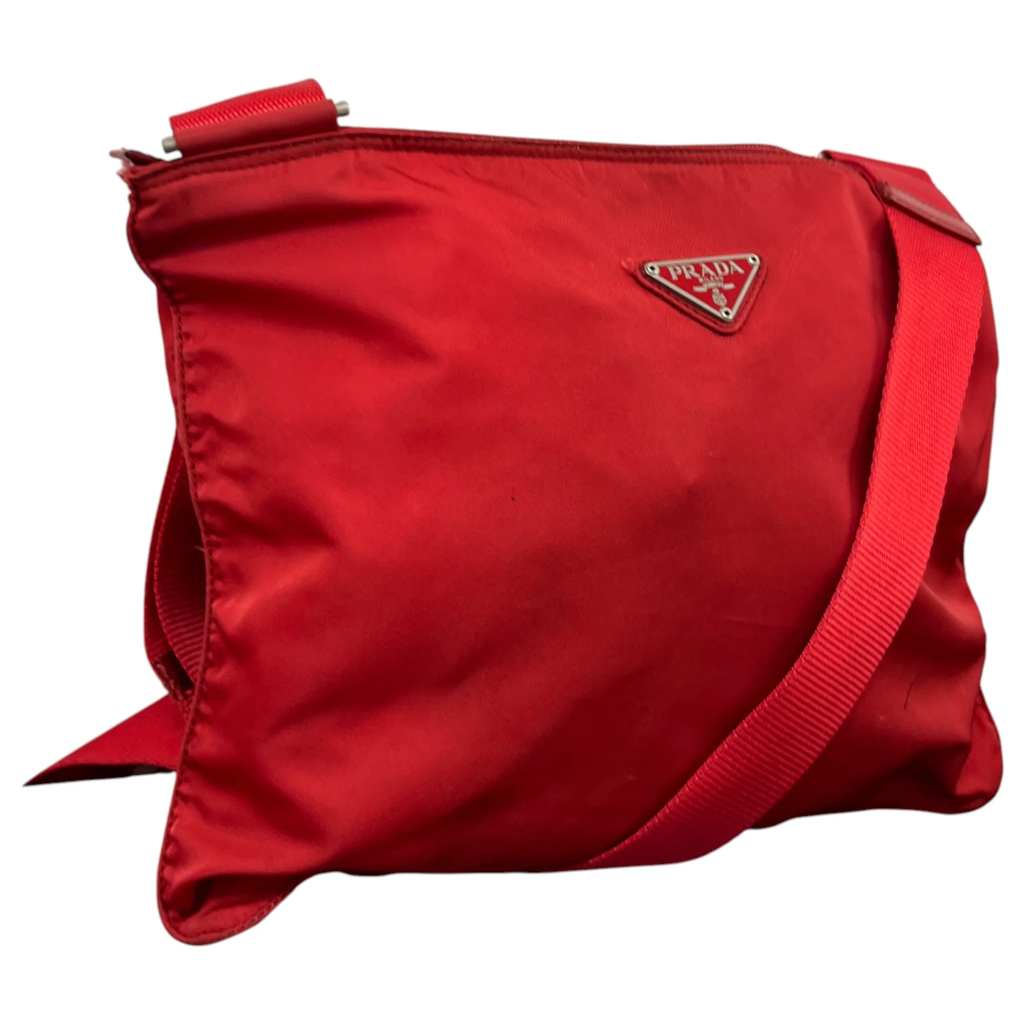 Men's Plaque Logo Bag Red - Image 5